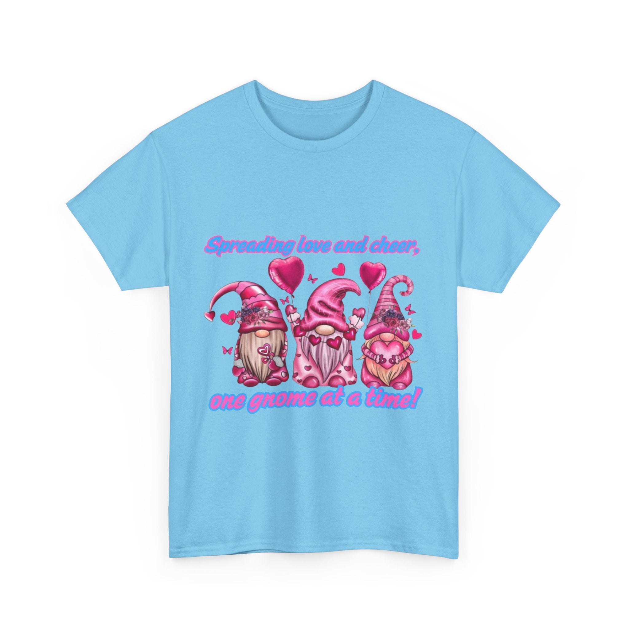 Spreading Love And Cheer, One Gnome At A Time Unisex Heavy Cotton T-Shirt