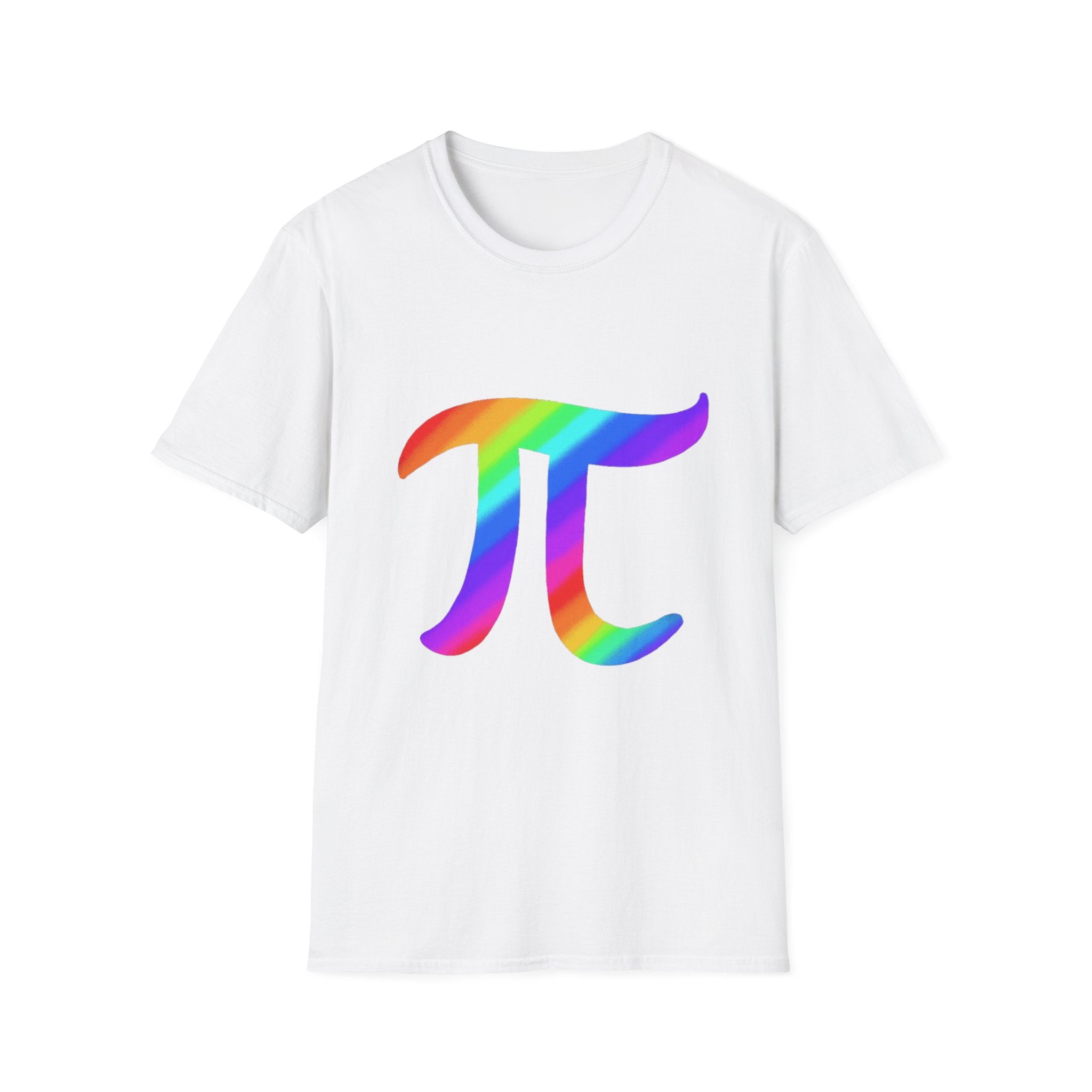Rainbow Pi Symbol Unisex Softstyle T-Shirt