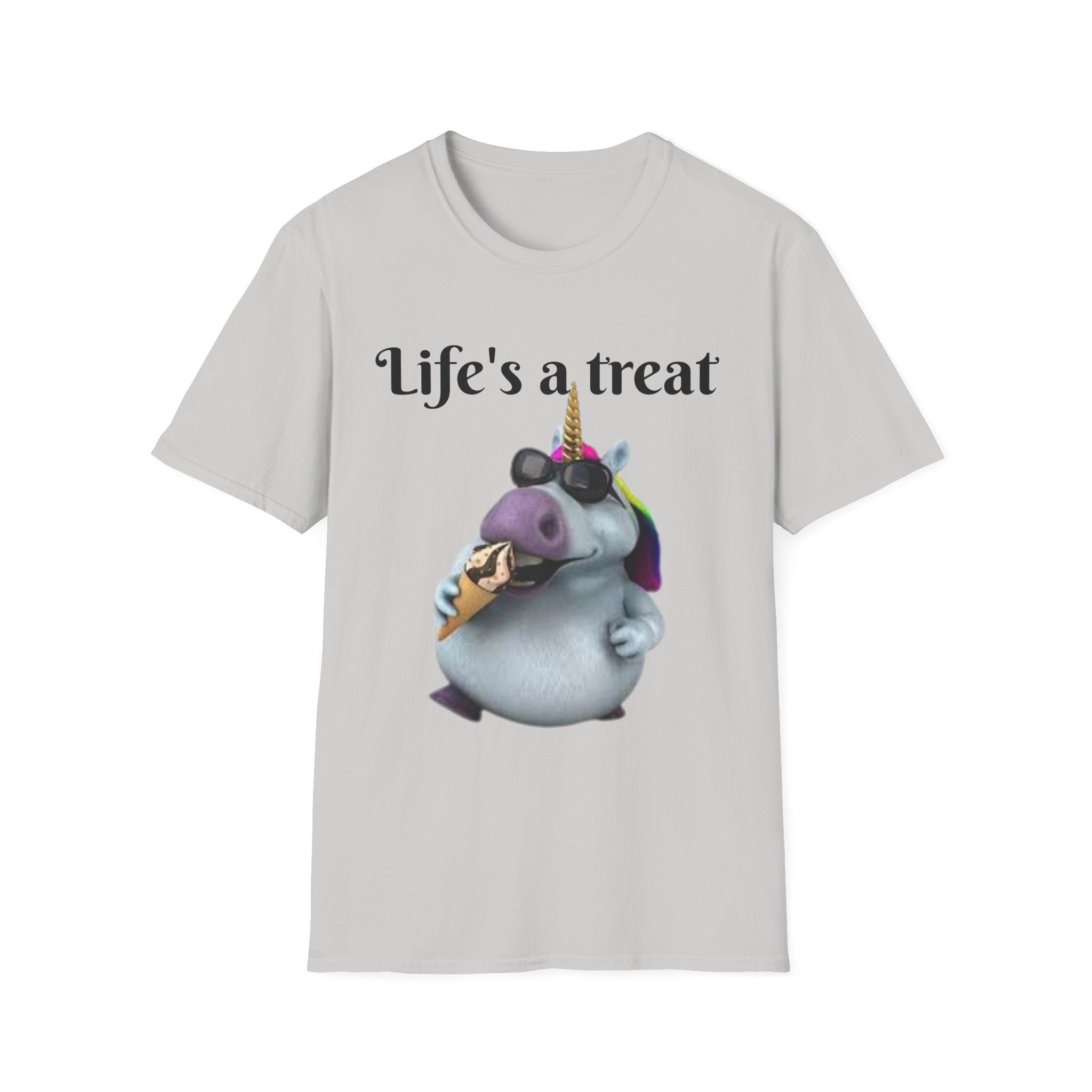Life's A Treat Unicorn Unisex Softstyle T-Shirt