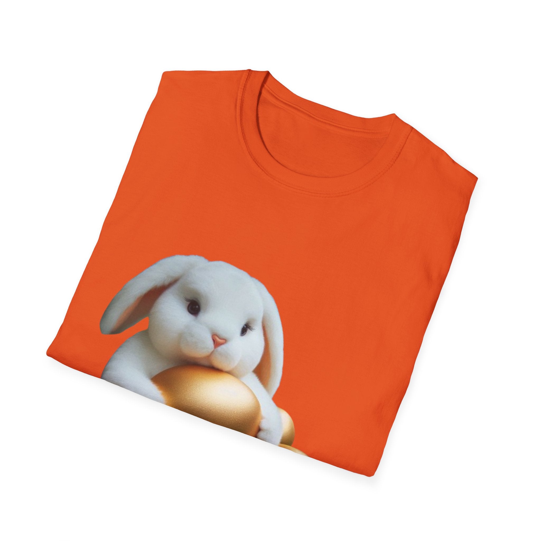 Easter Bunny And His Golden Eggs Unisex Softstyle T-Shirt