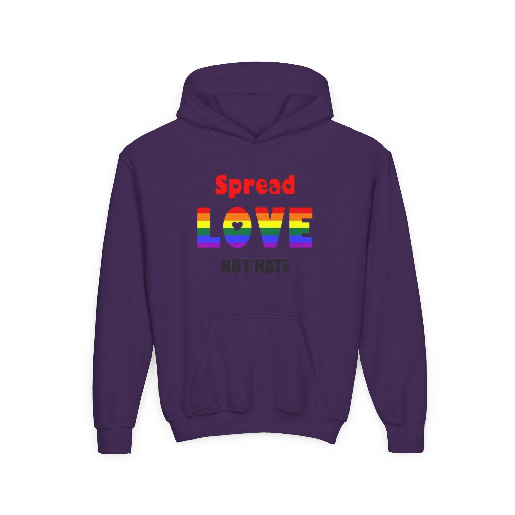 Spread Love Not Hate Youth Hooded Sweatshirt