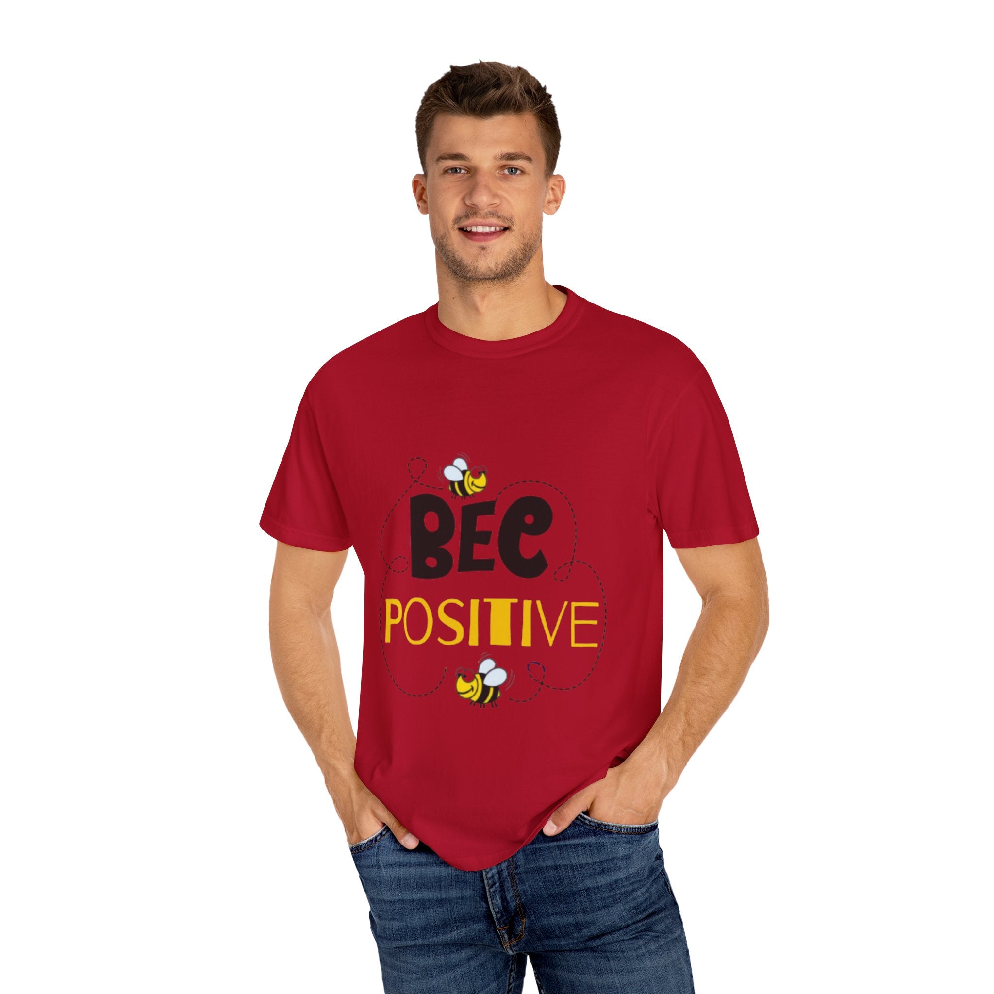 Bee Positive Unisex Garment-Dyed T-Shirt