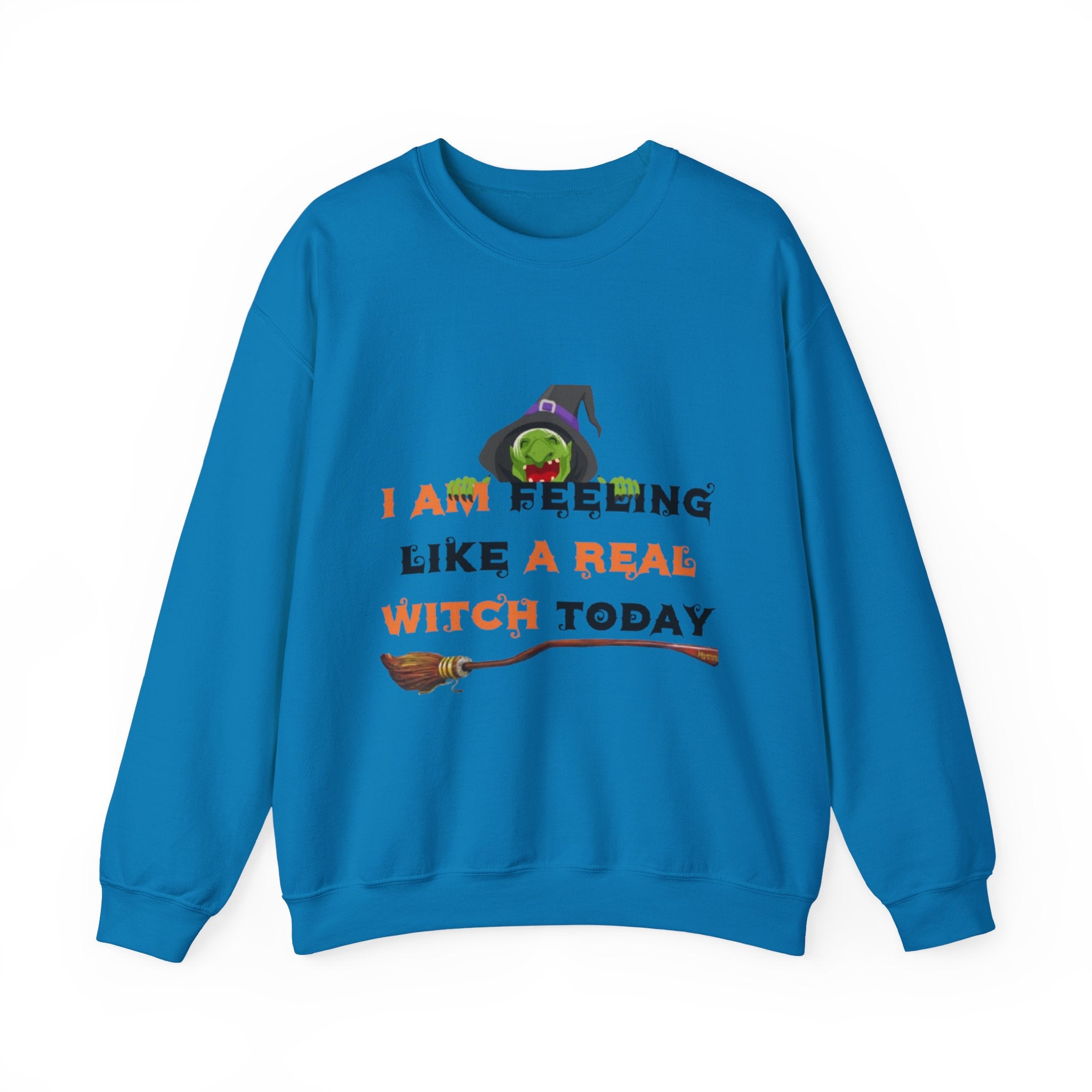 I Am Feeling Like A Real Witch Today Unisex Heavy Blend™ Crewneck Sweatshirt