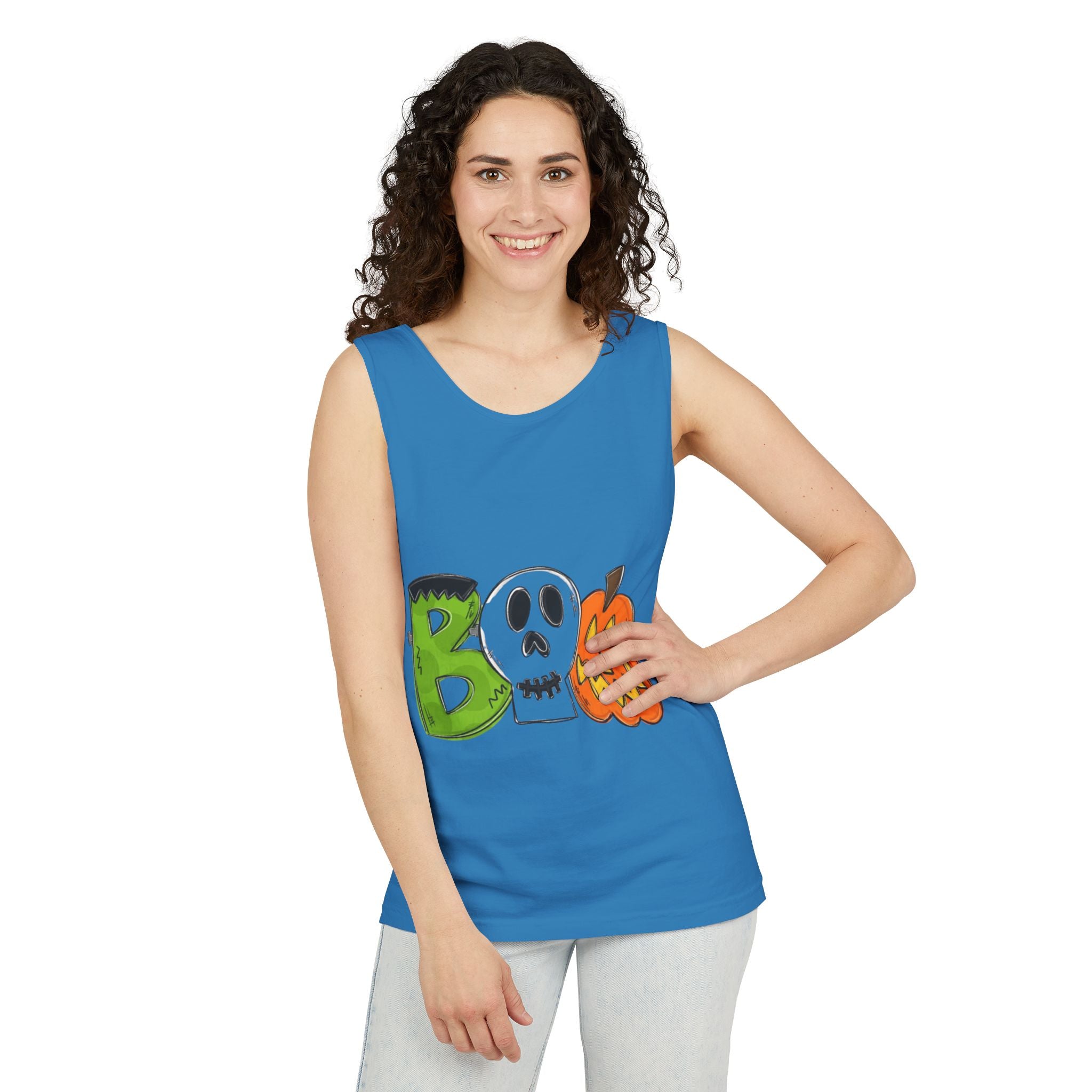 Halloween BOO Unisex Garment-Dyed Tank Top