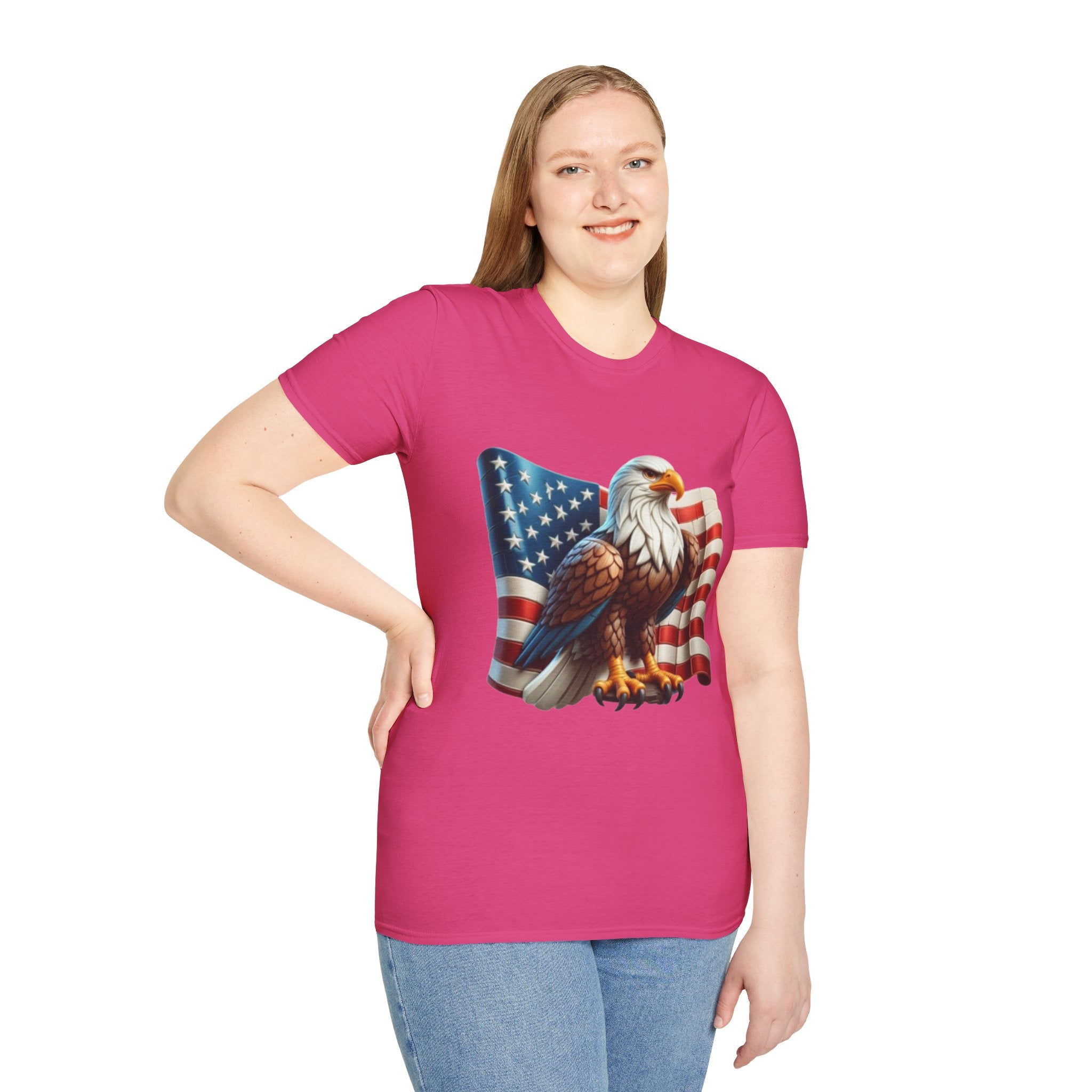 Patriotic Eagle Unisex Softstyle T-Shirt