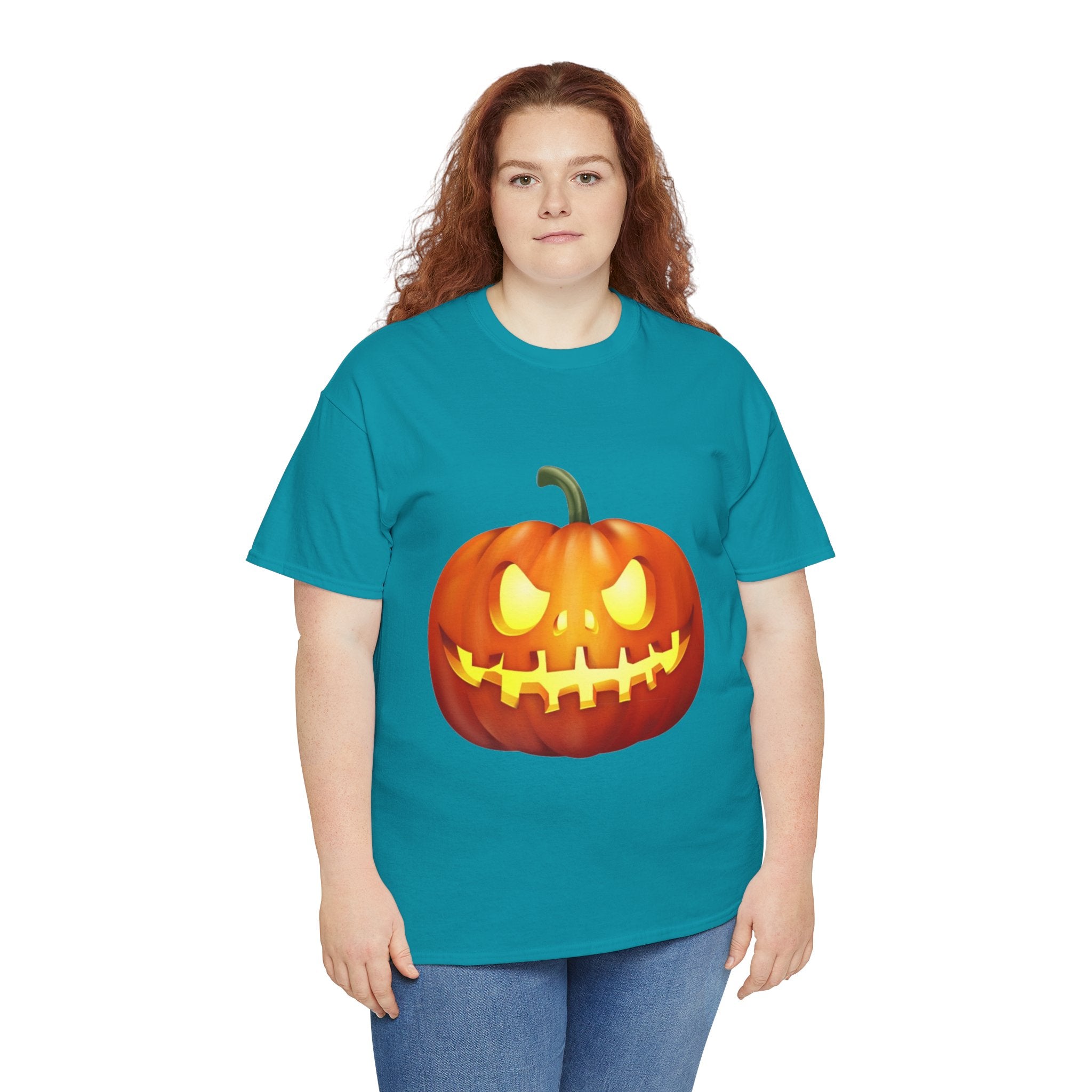 Halloween Pumpkin Unisex Heavy Cotton T-Shirt