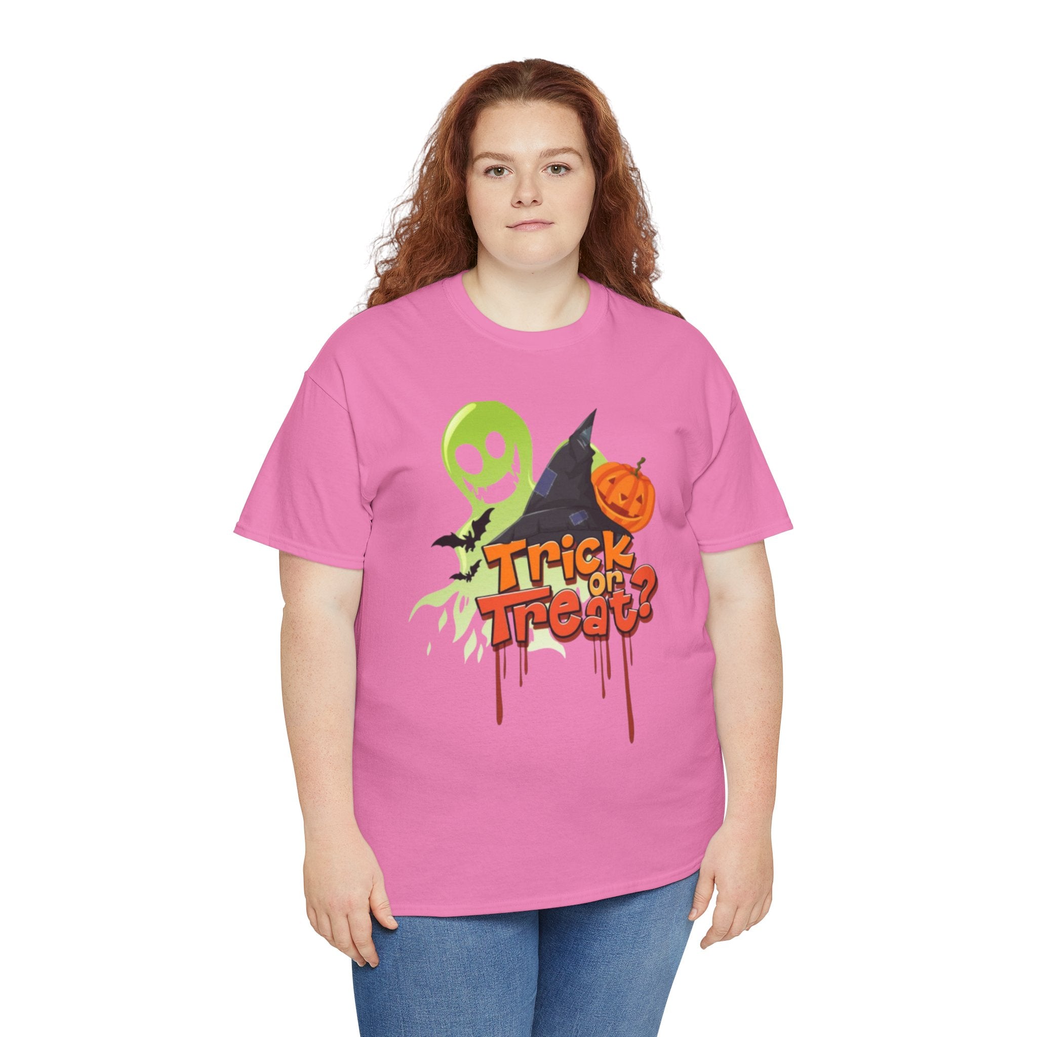 Halloween Trick or Treat Unisex Heavy Cotton Short Sleeve T-Shirt