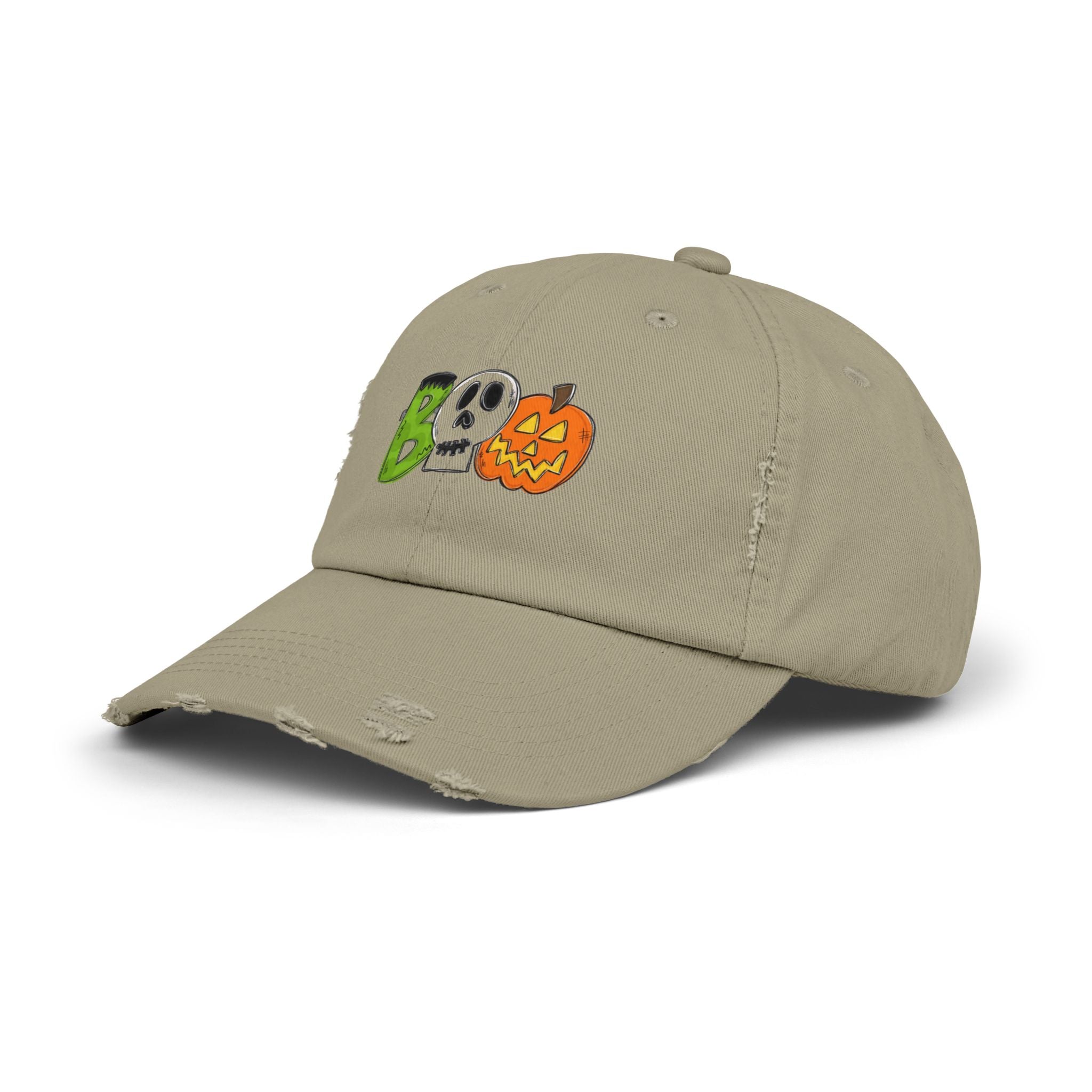 Halloween BOO Unisex Distressed Cap