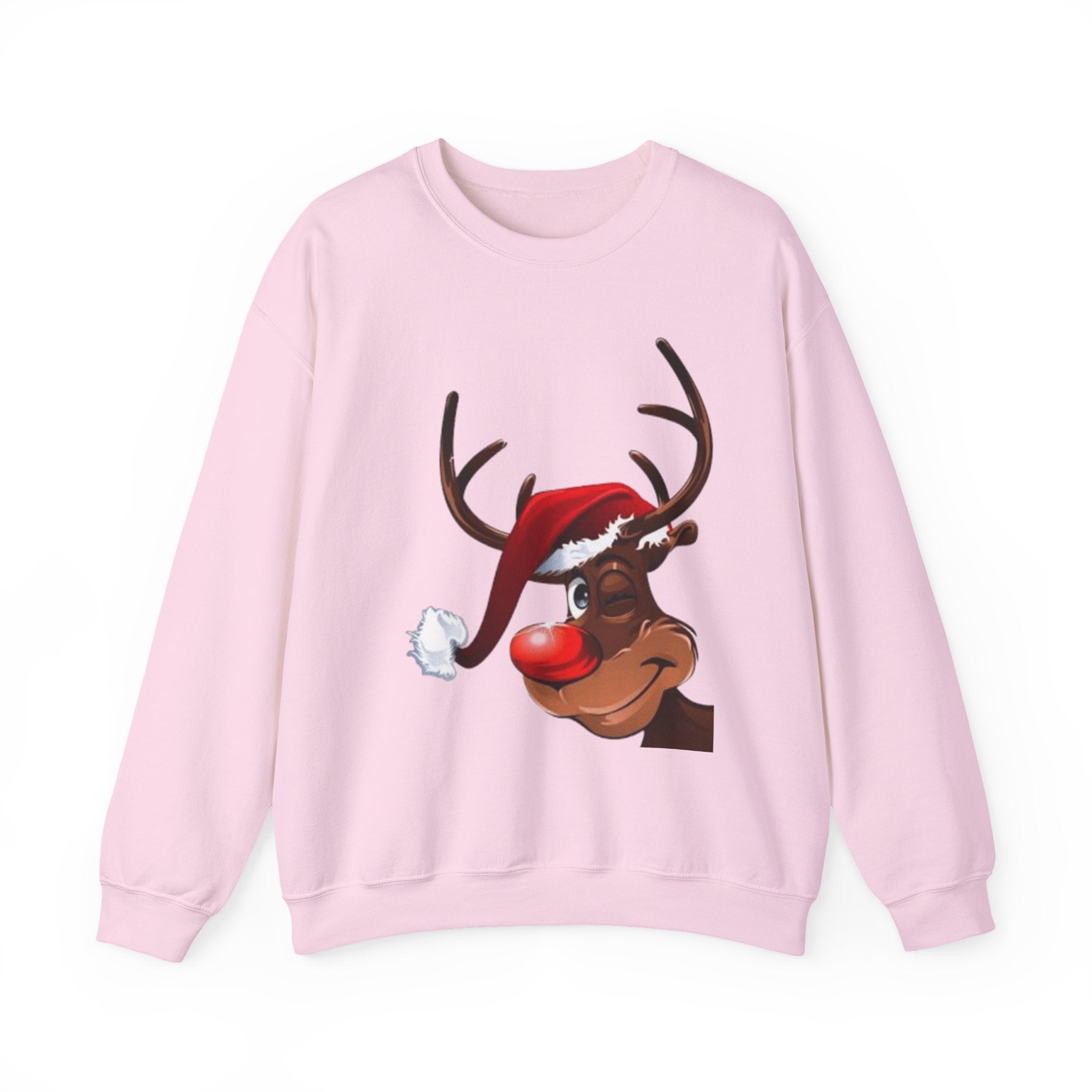 Festive Reindeer Unisex Heavy Blend™ Crewneck Sweatshirt