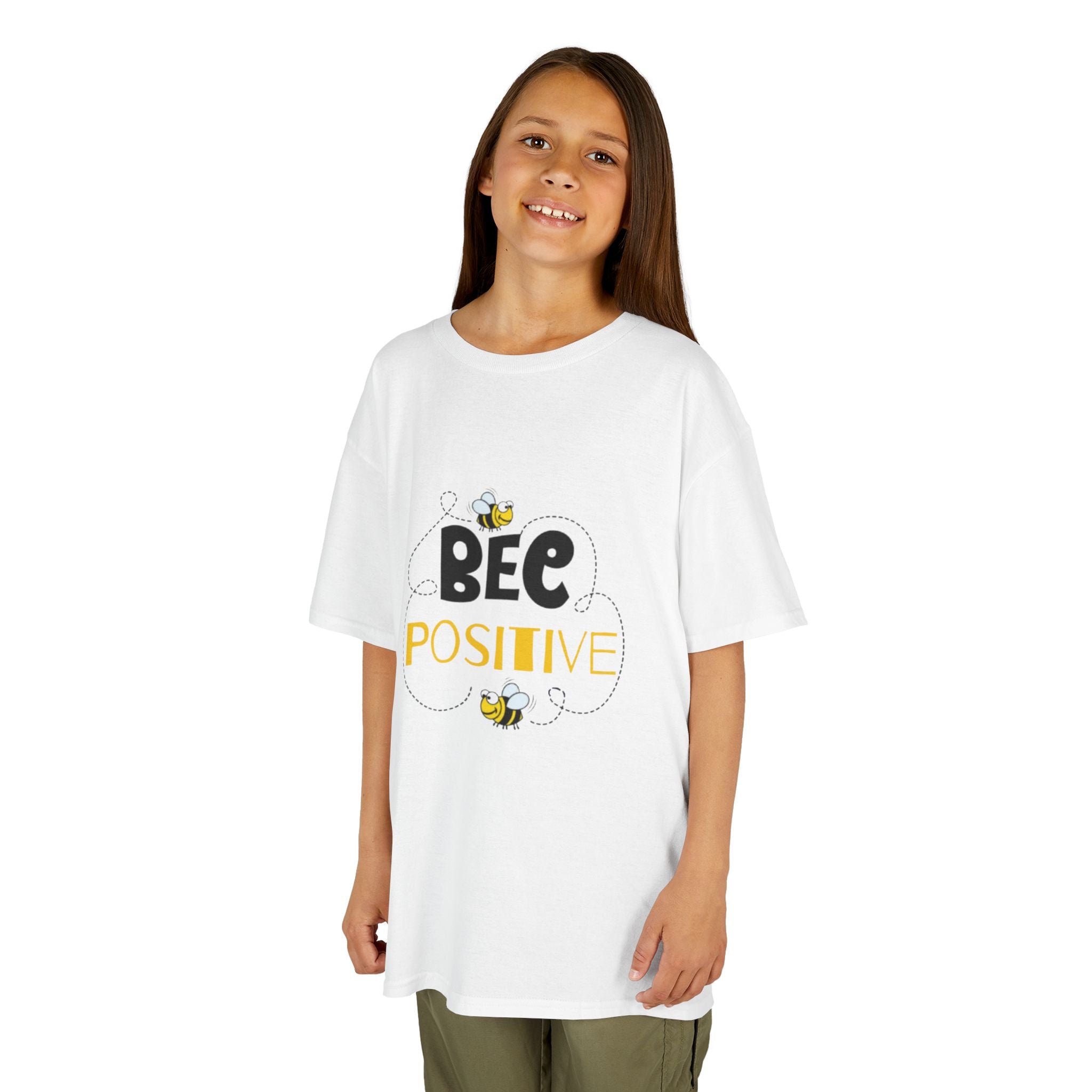 Bee Positive Kids Heavy Cotton T-Shirt