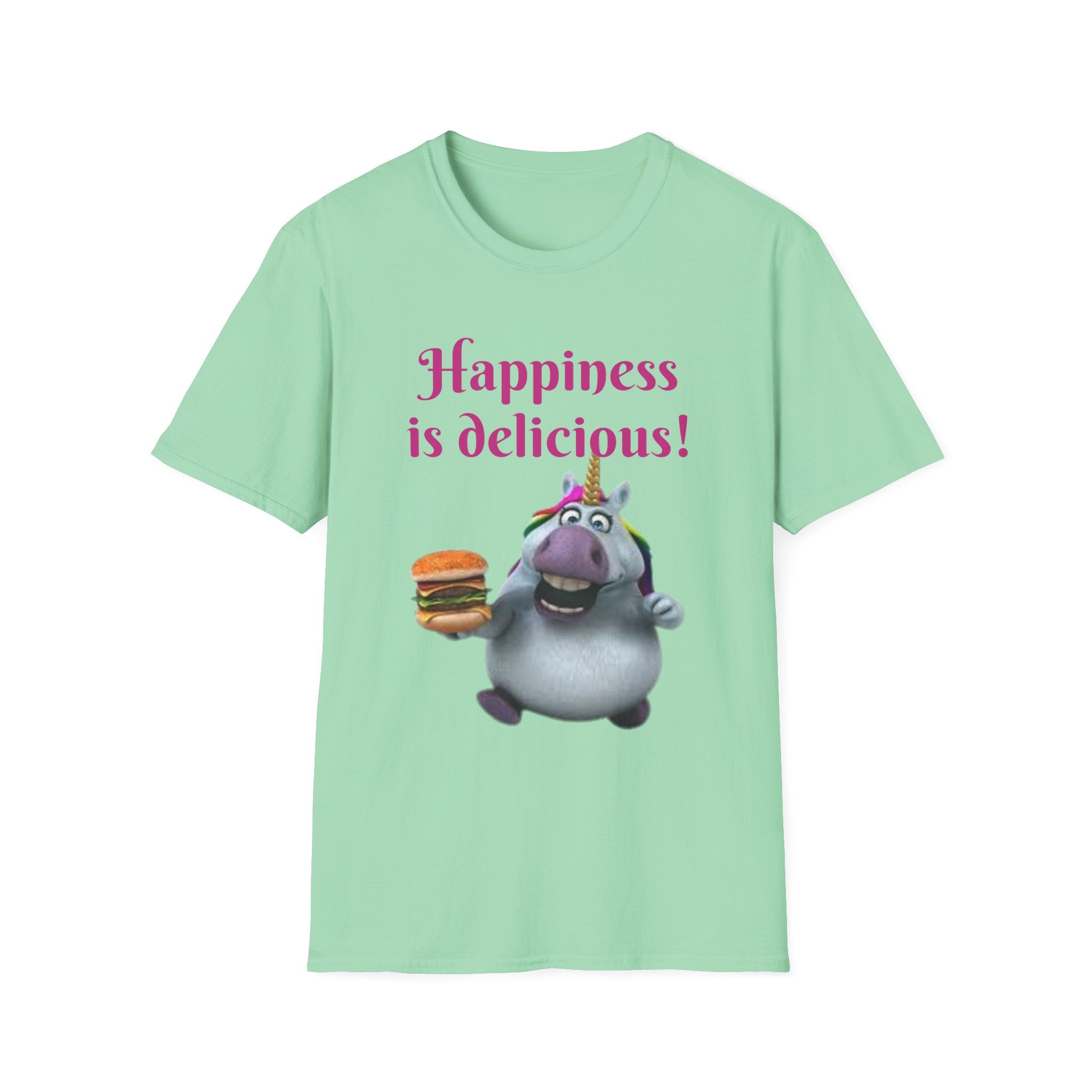 Happiness Is Delicious Unicorn Unisex Softstyle T-Shirt