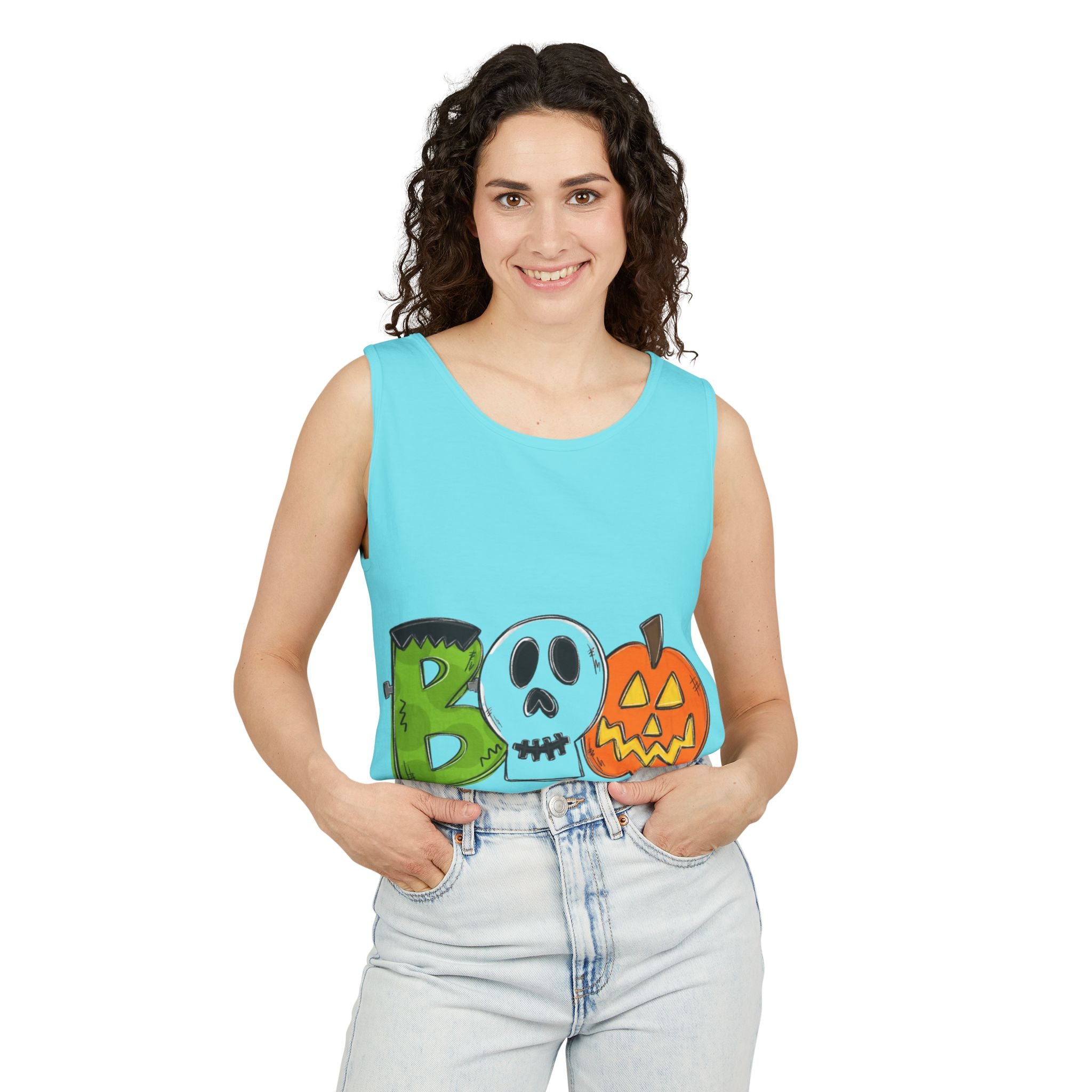 Halloween BOO Unisex Garment-Dyed Tank Top