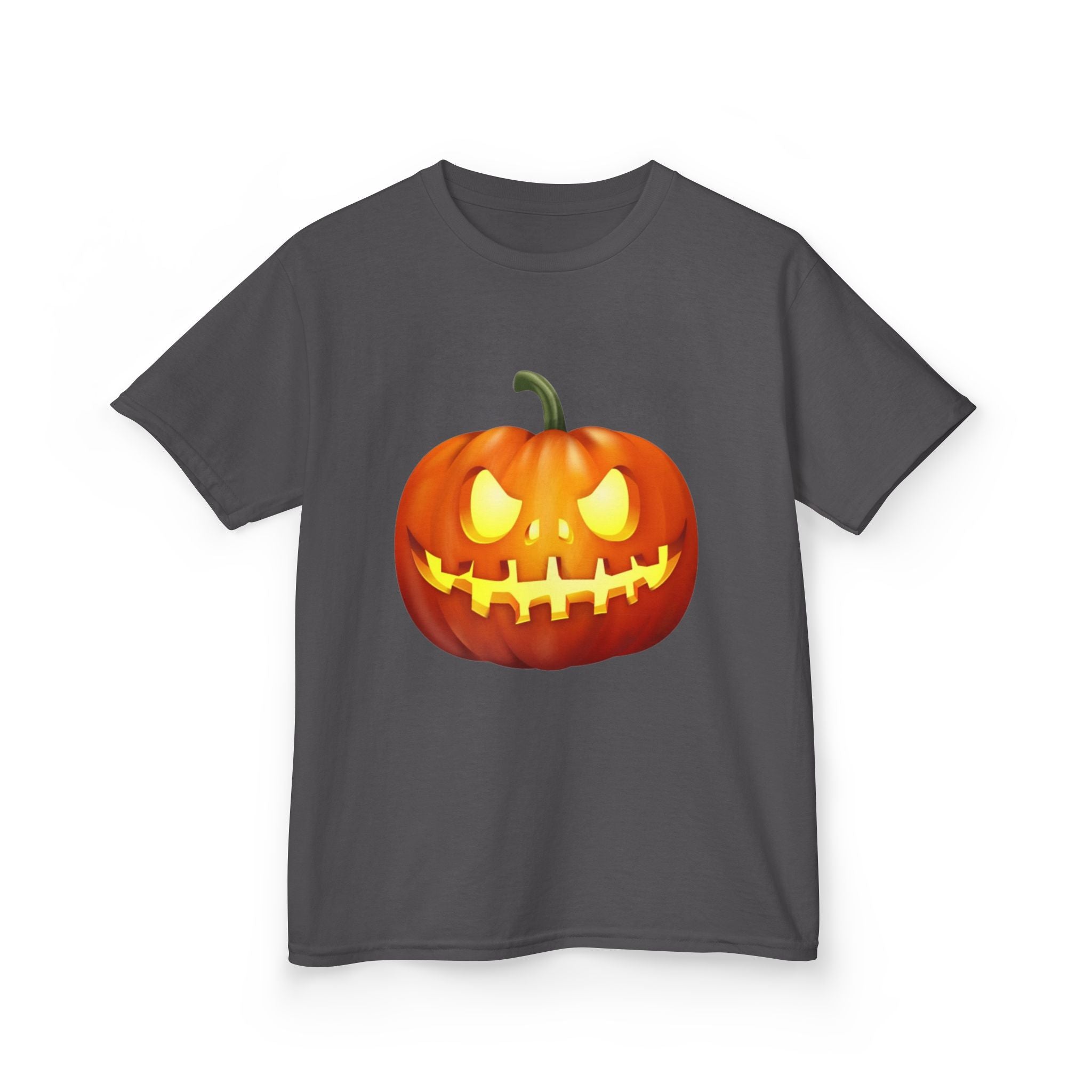 Halloween Pumpkin Kids Heavy Cotton Short Sleeve T-Shirt