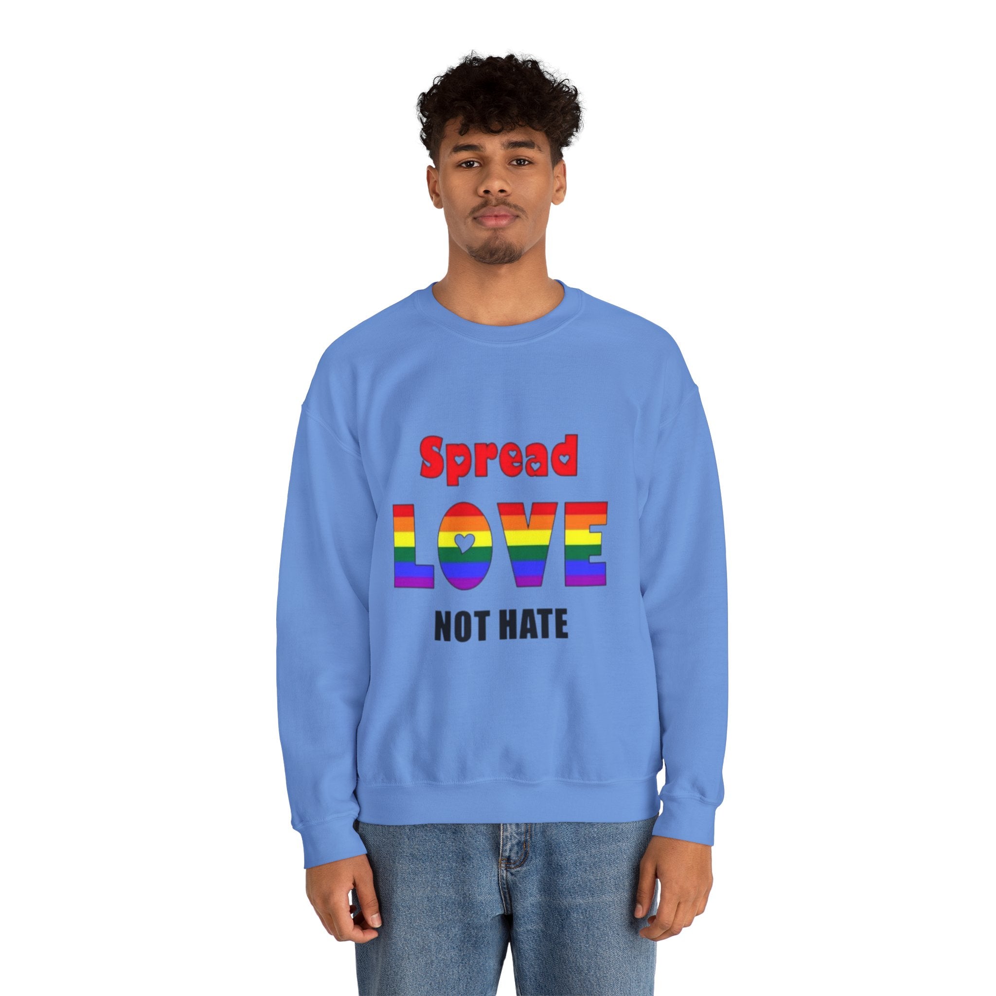 Spread Love Not Hate Unisex Crewneck Sweatshirt