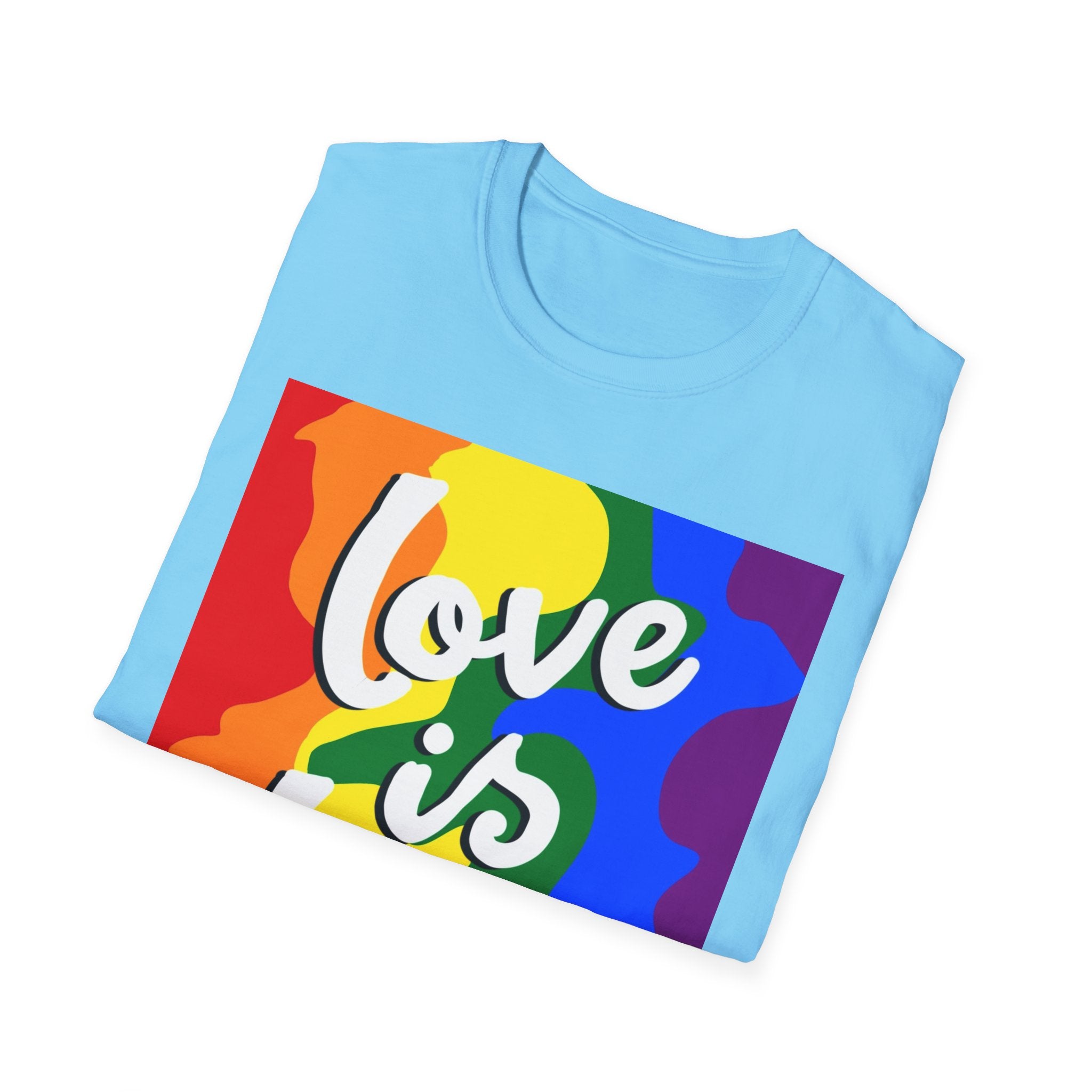 Colorful Pride Love is Love Unisex Softstyle T-Shirt