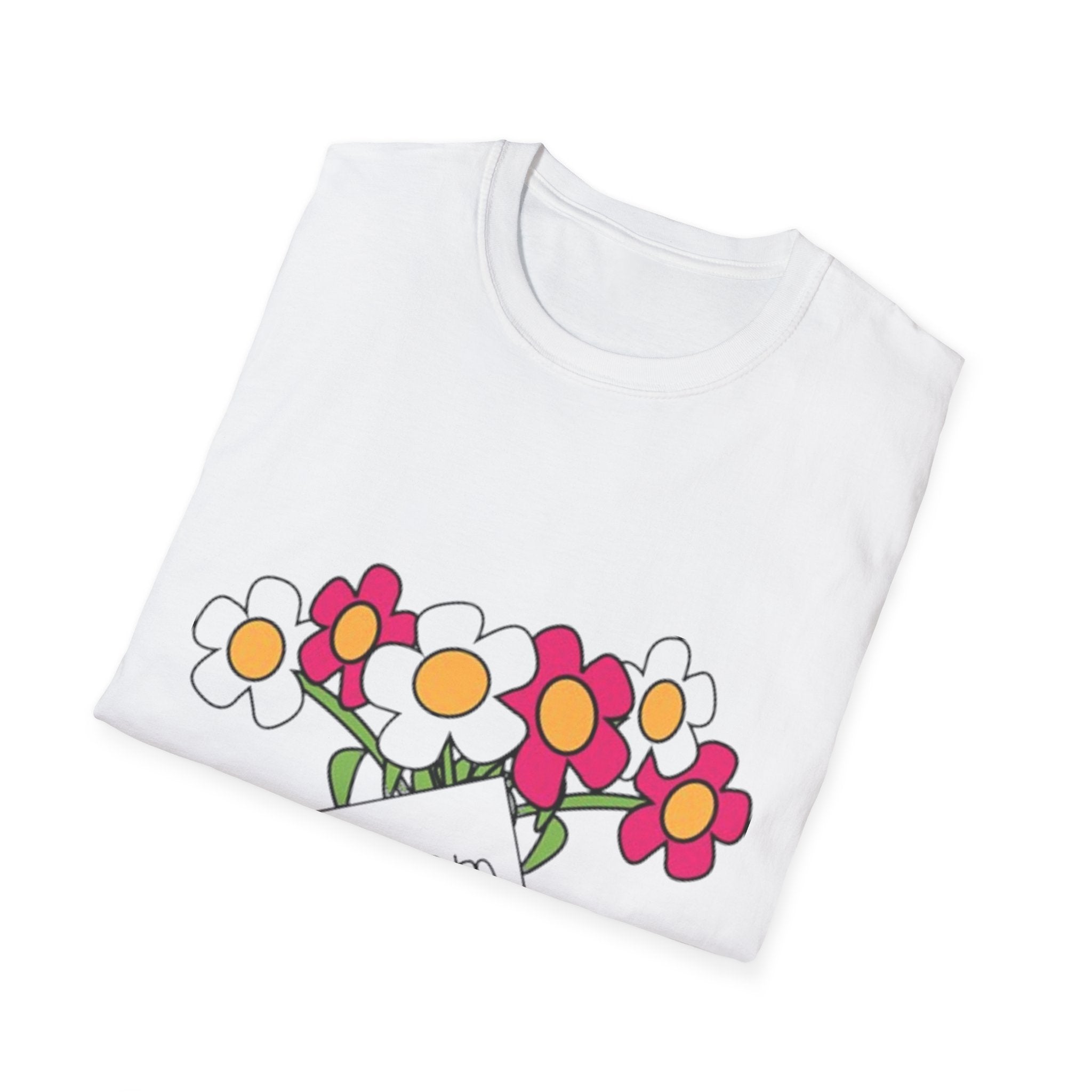 Mom Floral Unisex Softstyle T-Shirt