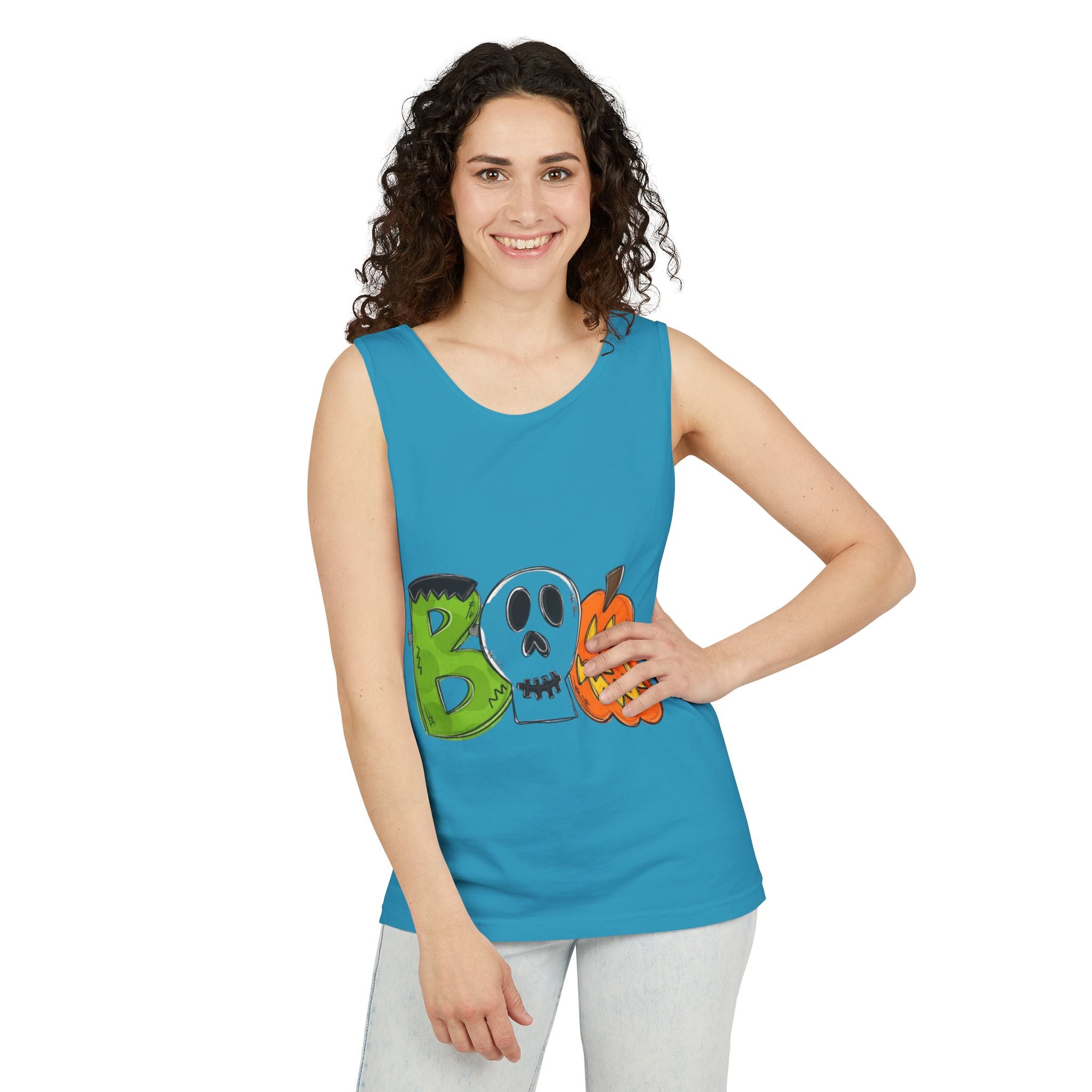 Halloween BOO Unisex Garment-Dyed Tank Top