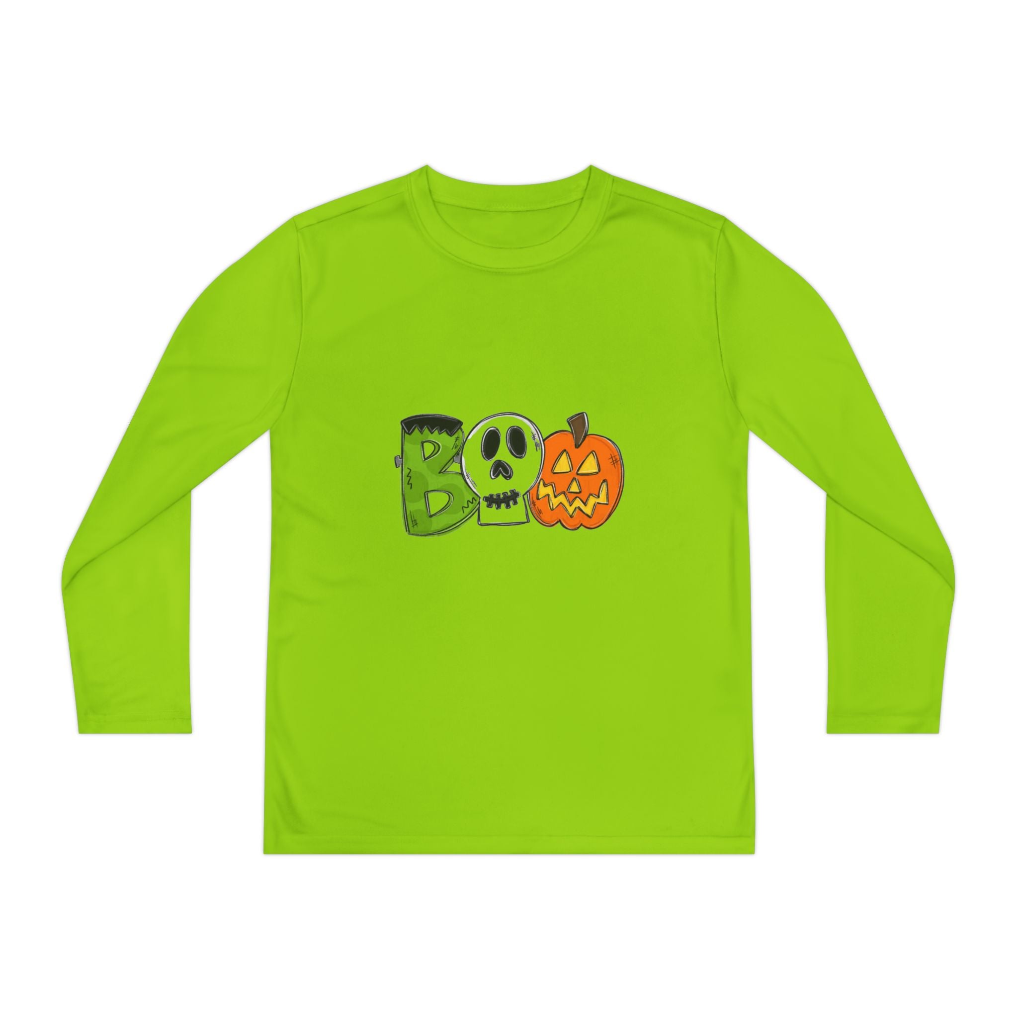 Halloween BOO Youth Long Sleeve Competitor T-Shirt