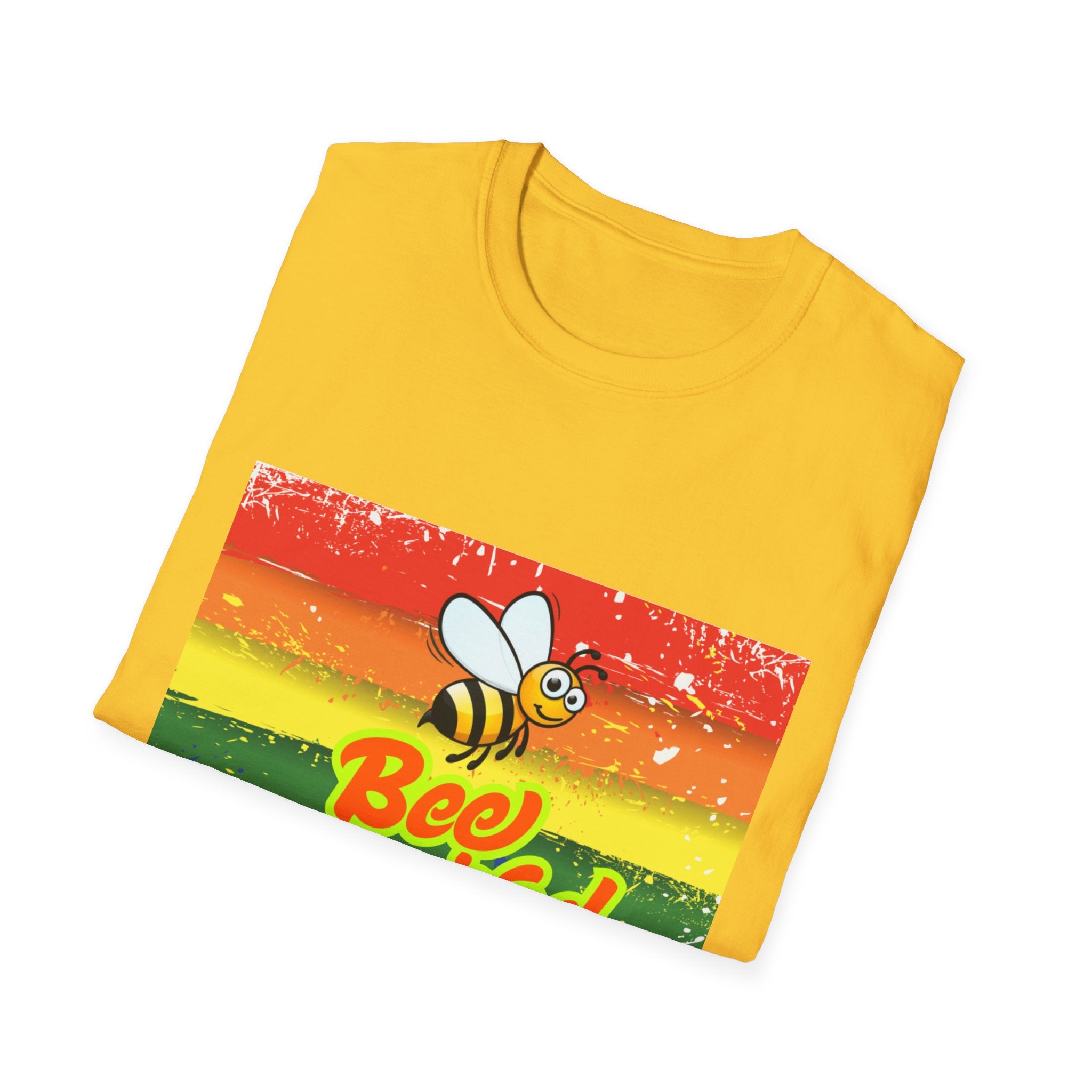 Bee Inspired Rainbow Unisex Softstyle T-Shirt