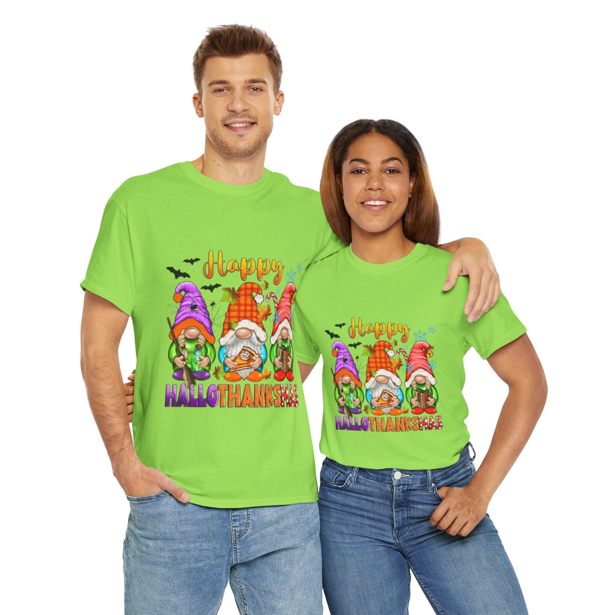 Happy Hallothanksmas Unisex Heavy Cotton T-Shirt