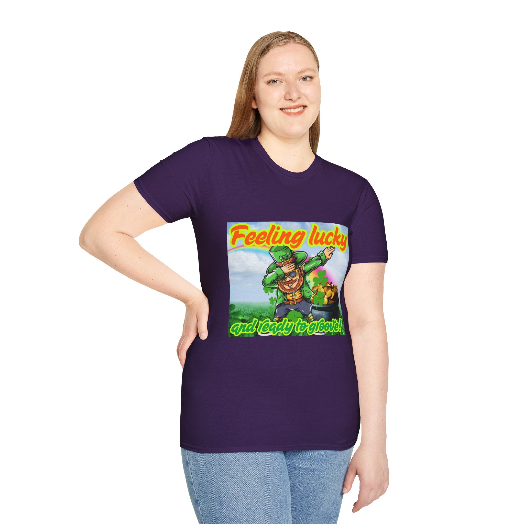 Feeling Lucky And Ready To Groove! Unisex Softstyle T-Shirt