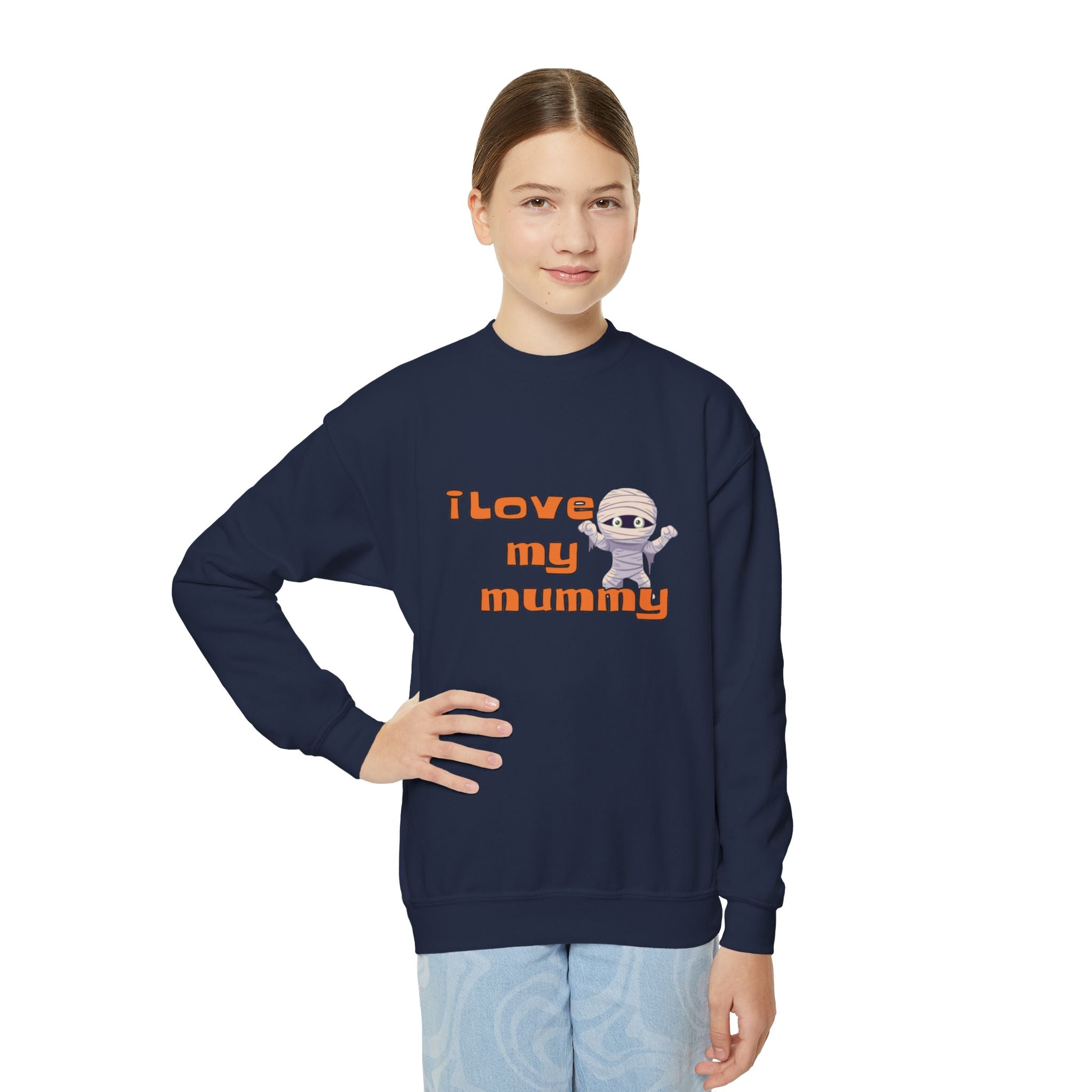 I Love My Mummy Youth Crewneck Sweatshirt