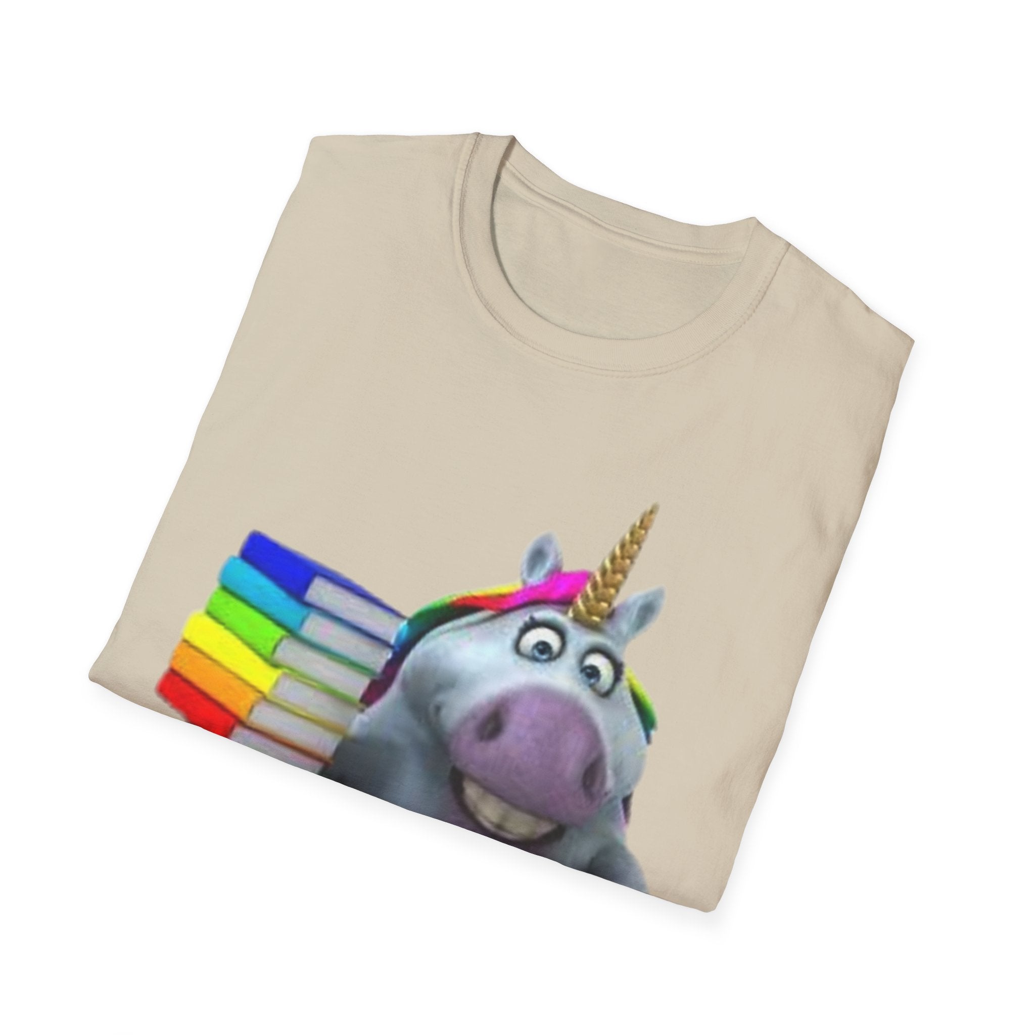 Unlocking Magic, One Book At A Time! Unicorn Unisex Softstyle T-Shirt