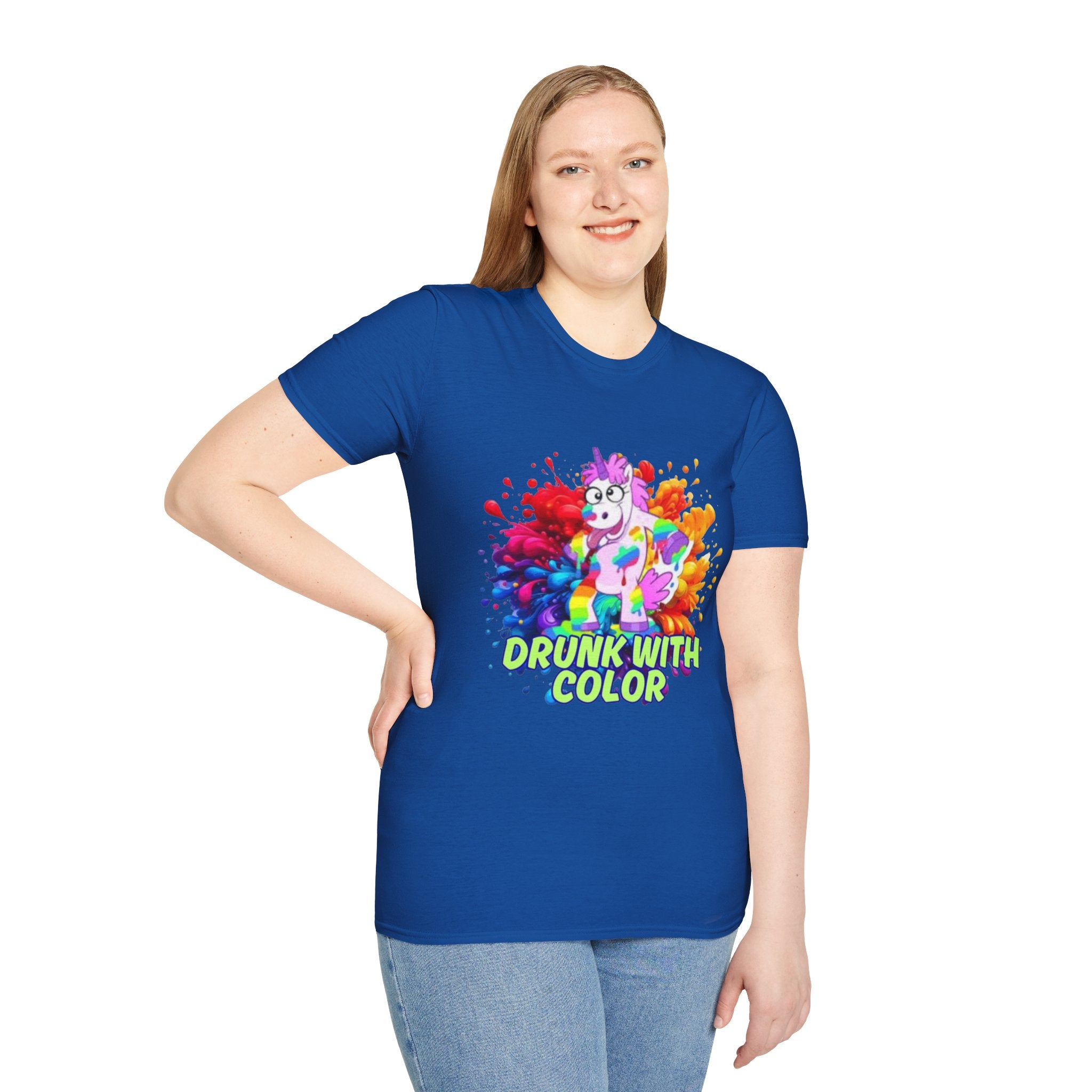 Drunk With Color Unicorn Unisex Softstyle T-Shirt