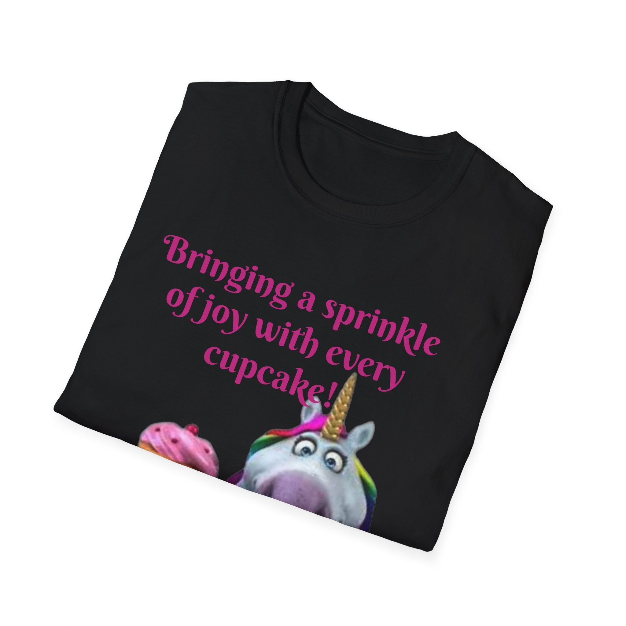 Bringing A Sprinkle Of Joy With Every Cupcake Unicorn Unisex Softstyle T-Shirt