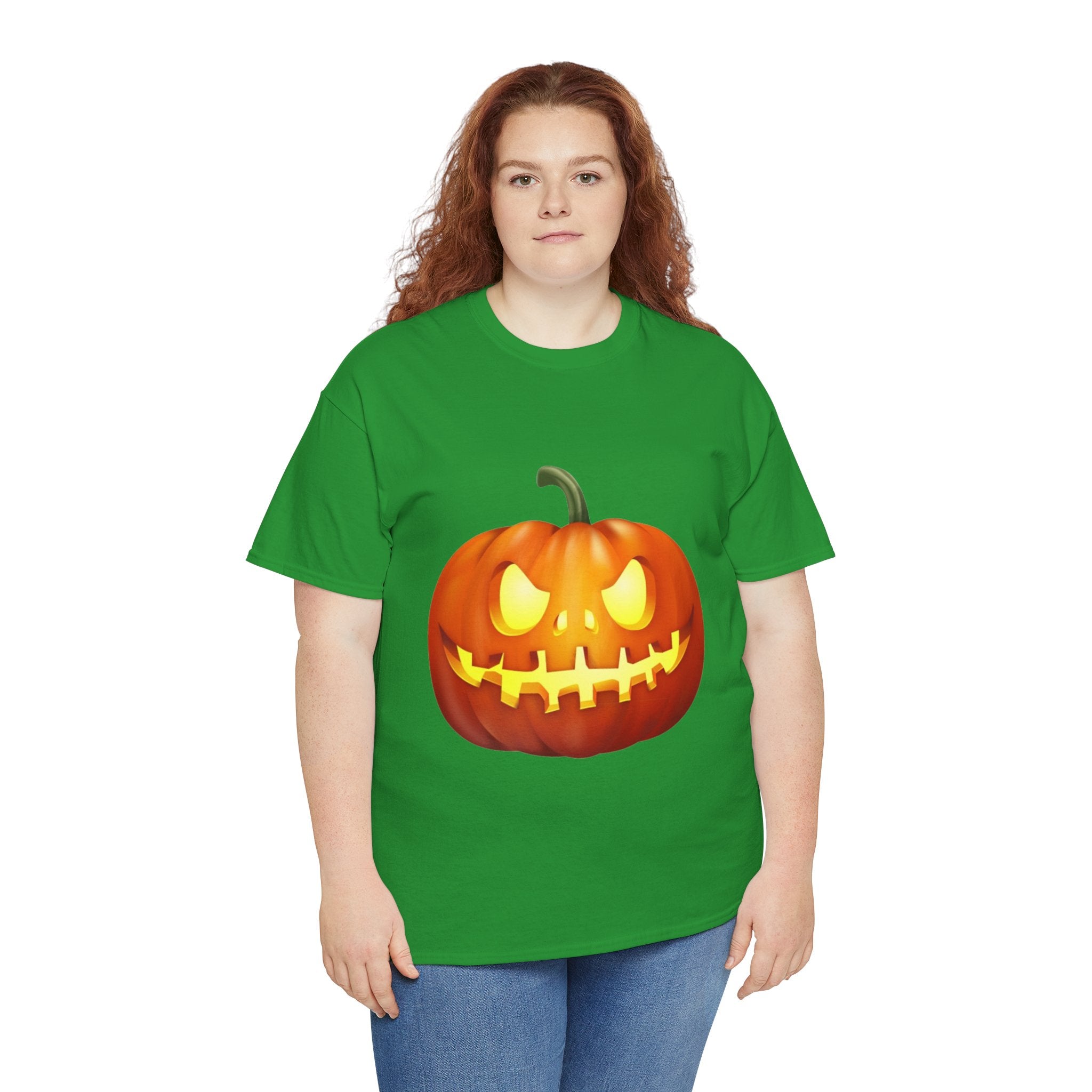 Halloween Pumpkin Unisex Heavy Cotton T-Shirt