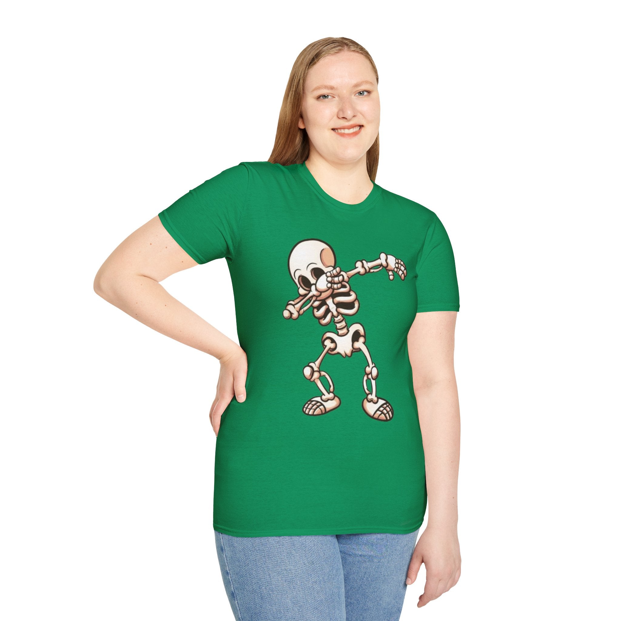 Dabbing Halloween Skeleton Unisex Softstyle T-Shirt