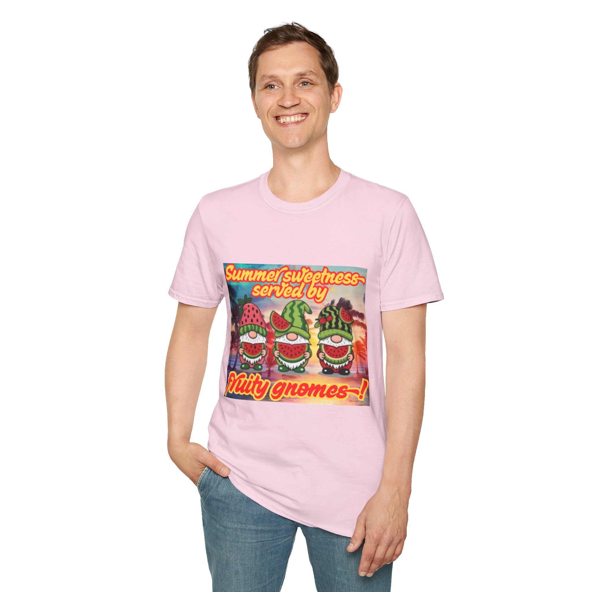 Summer Sweetness Served By Fruity Gnomes Unisex Softstyle T-Shirt
