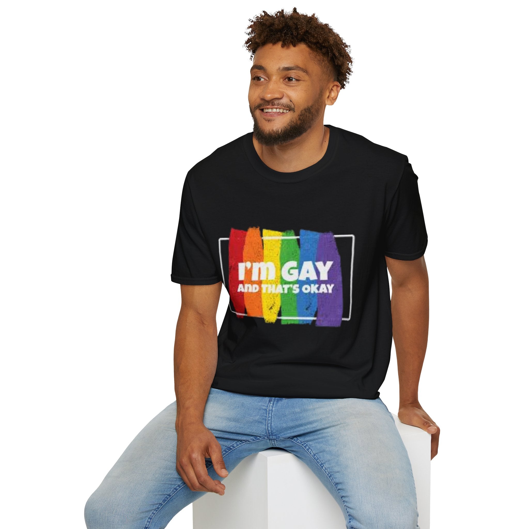 I'm GAY And That's Okay Unisex Softstyle T-Shirt