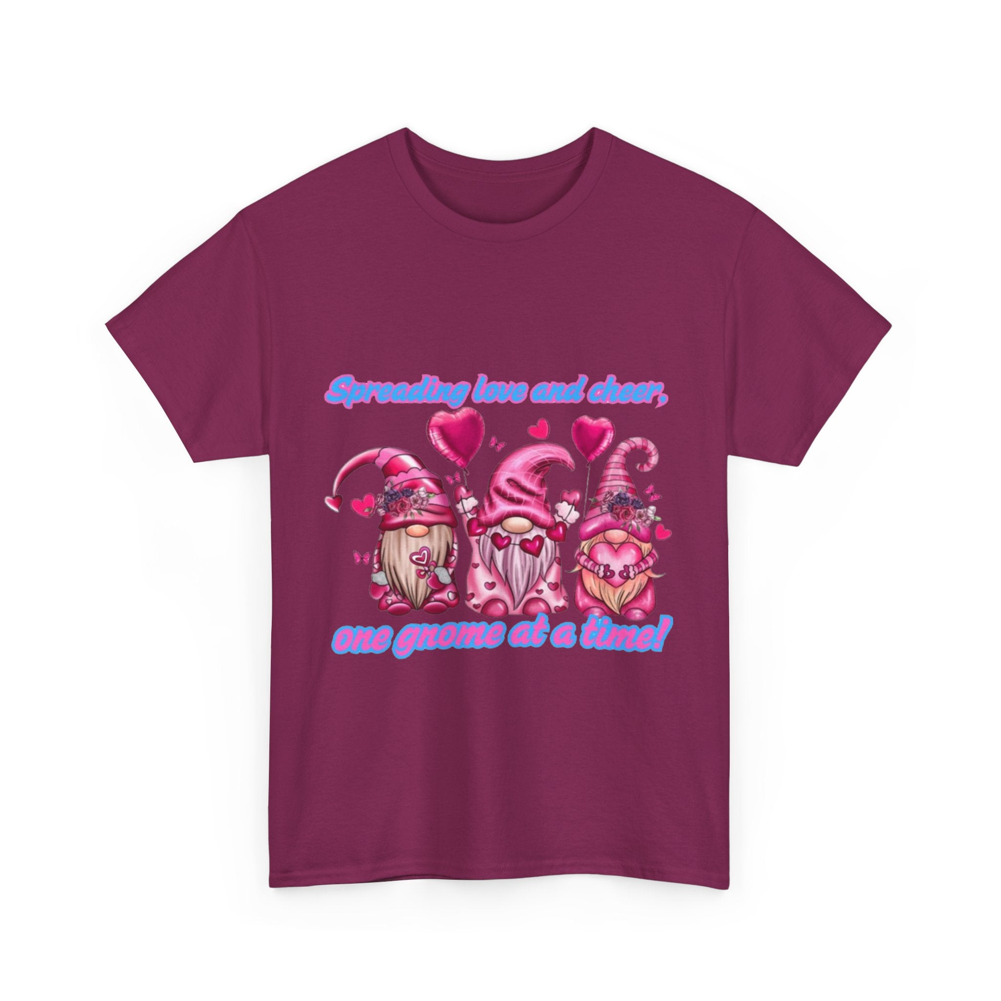 Spreading Love And Cheer, One Gnome At A Time Unisex Heavy Cotton T-Shirt