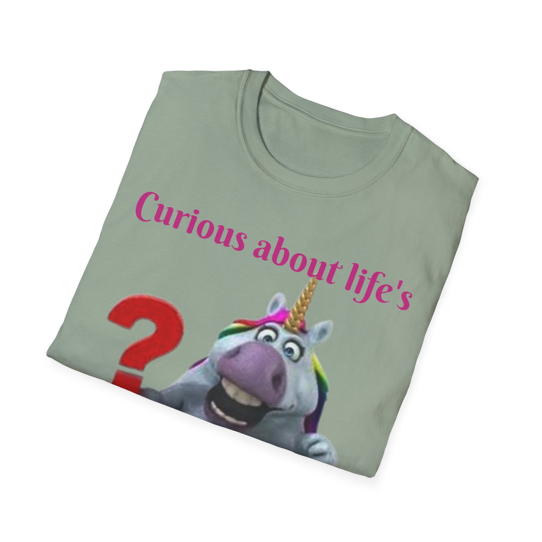 Curious About Life's Magical Mysteries Unicorn Unisex Softstyle T-Shirt