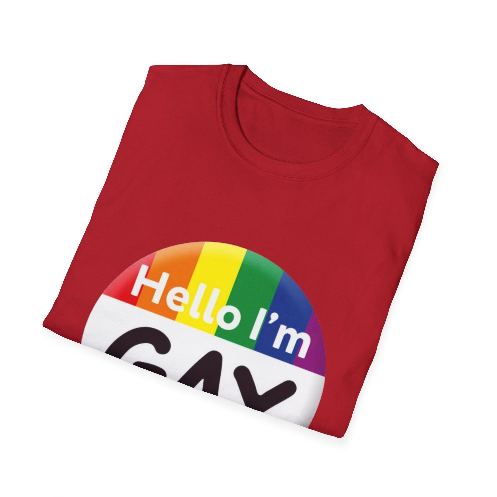 Hello I'm Gay Unisex Softstyle T-Shirt