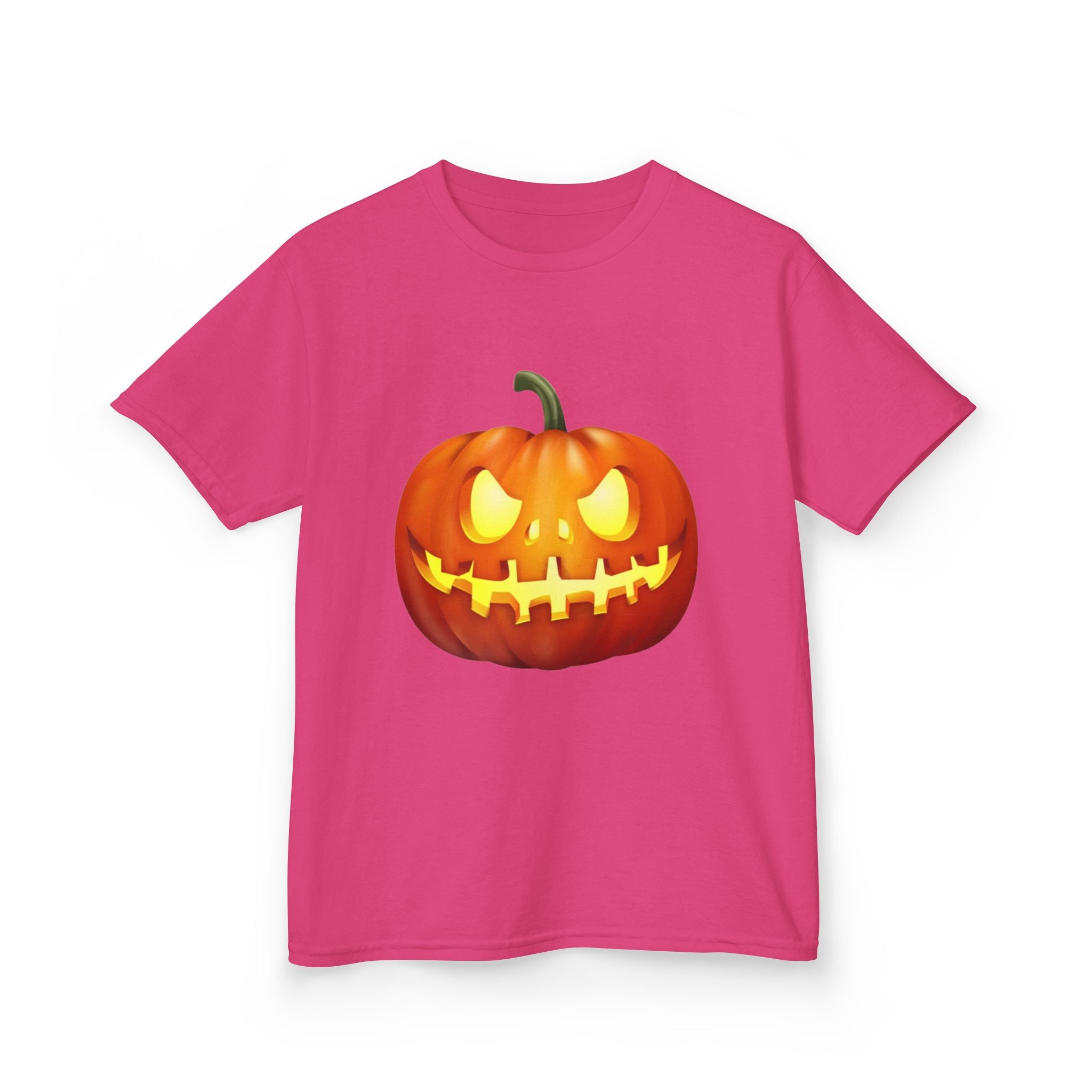Halloween Pumpkin Kids Heavy Cotton Short Sleeve T-Shirt