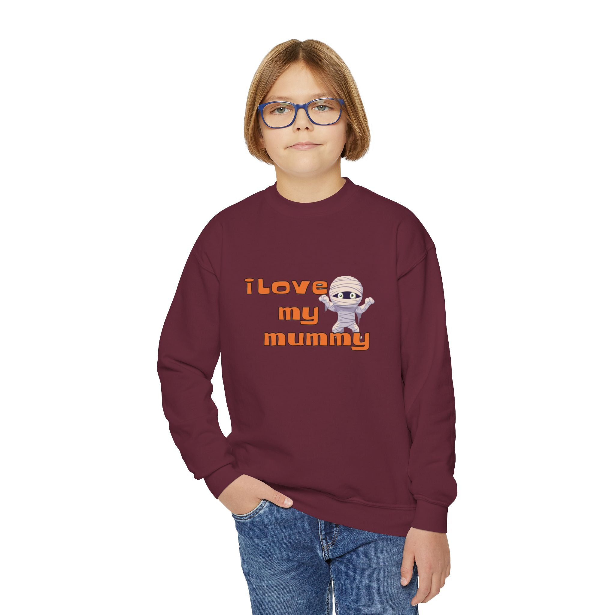 I Love My Mummy Youth Crewneck Sweatshirt