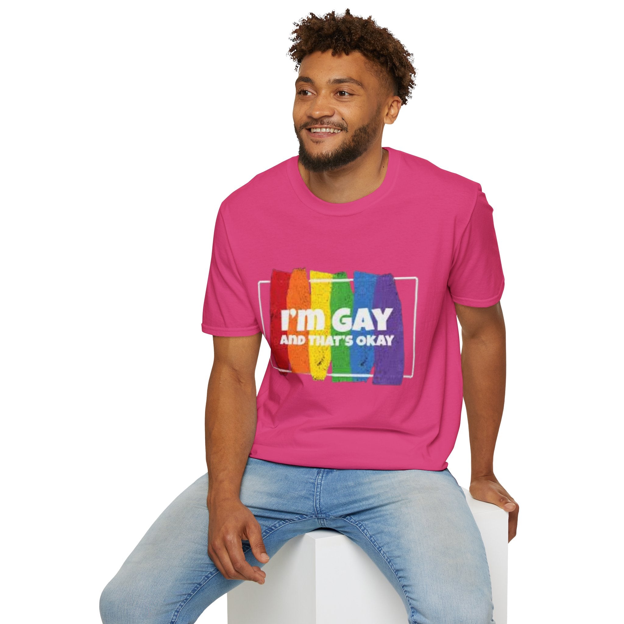 I'm GAY And That's Okay Unisex Softstyle T-Shirt