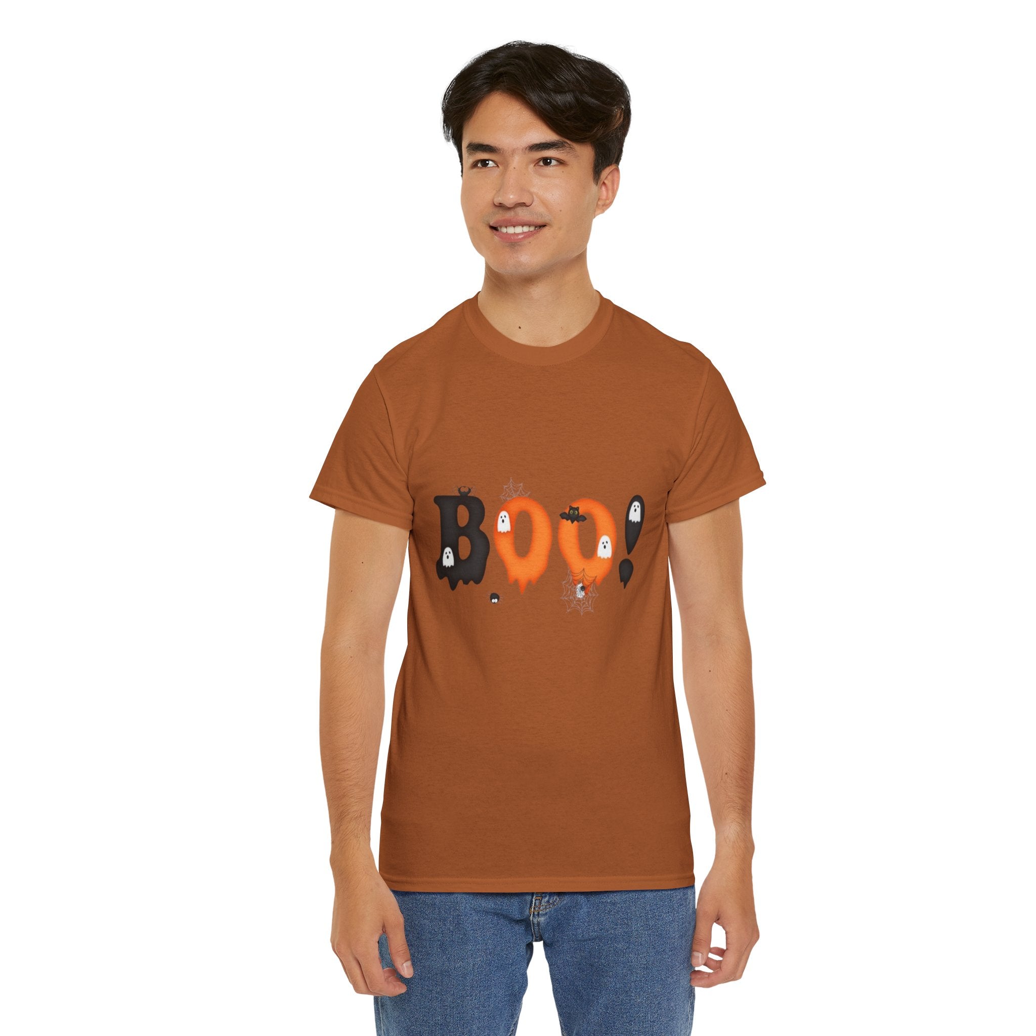 Halloween BOO! Unisex Short Sleeve Heavy Cotton T-Shirt