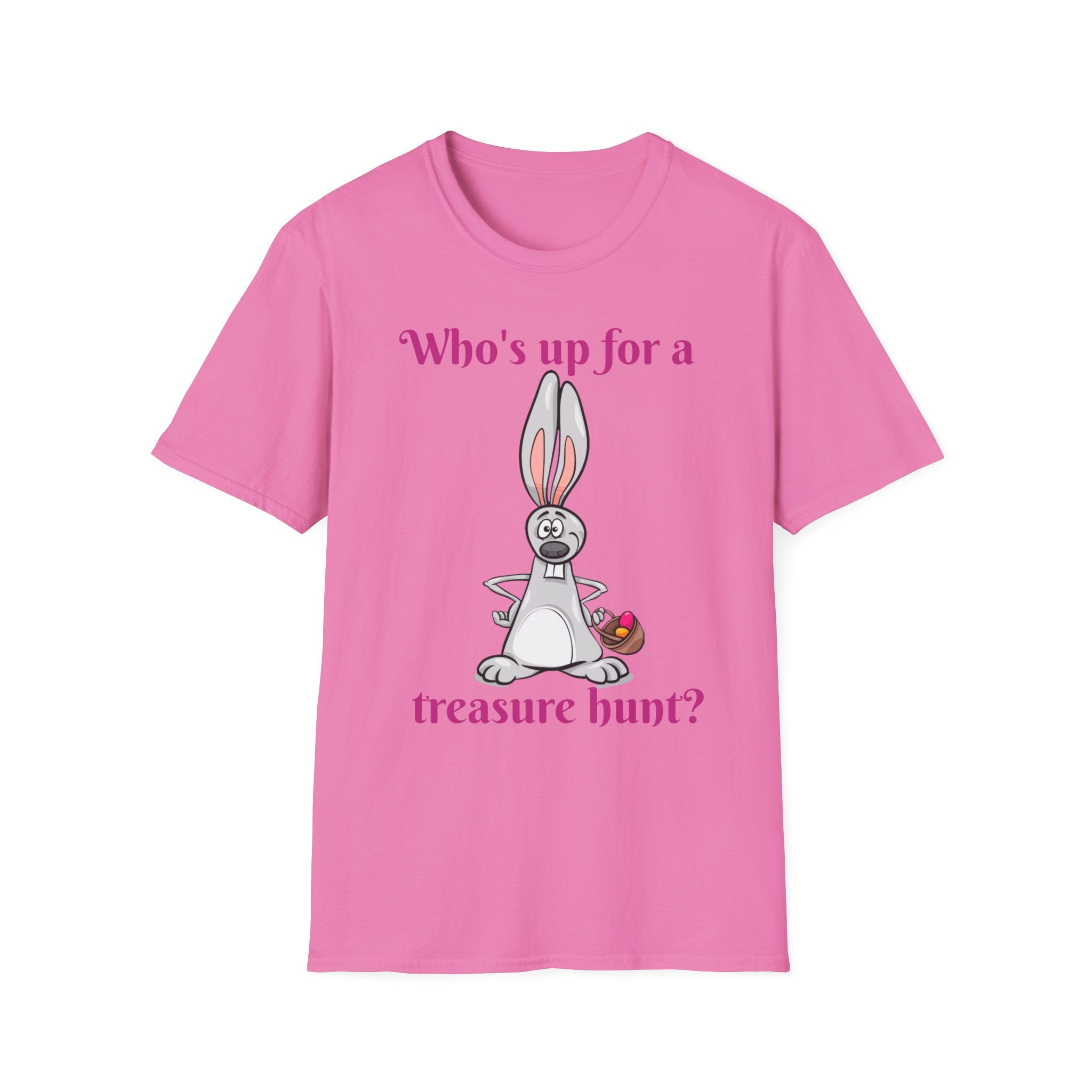 Who's Up For A Treasure Hunt Bunny Unisex Softstyle T-Shirt