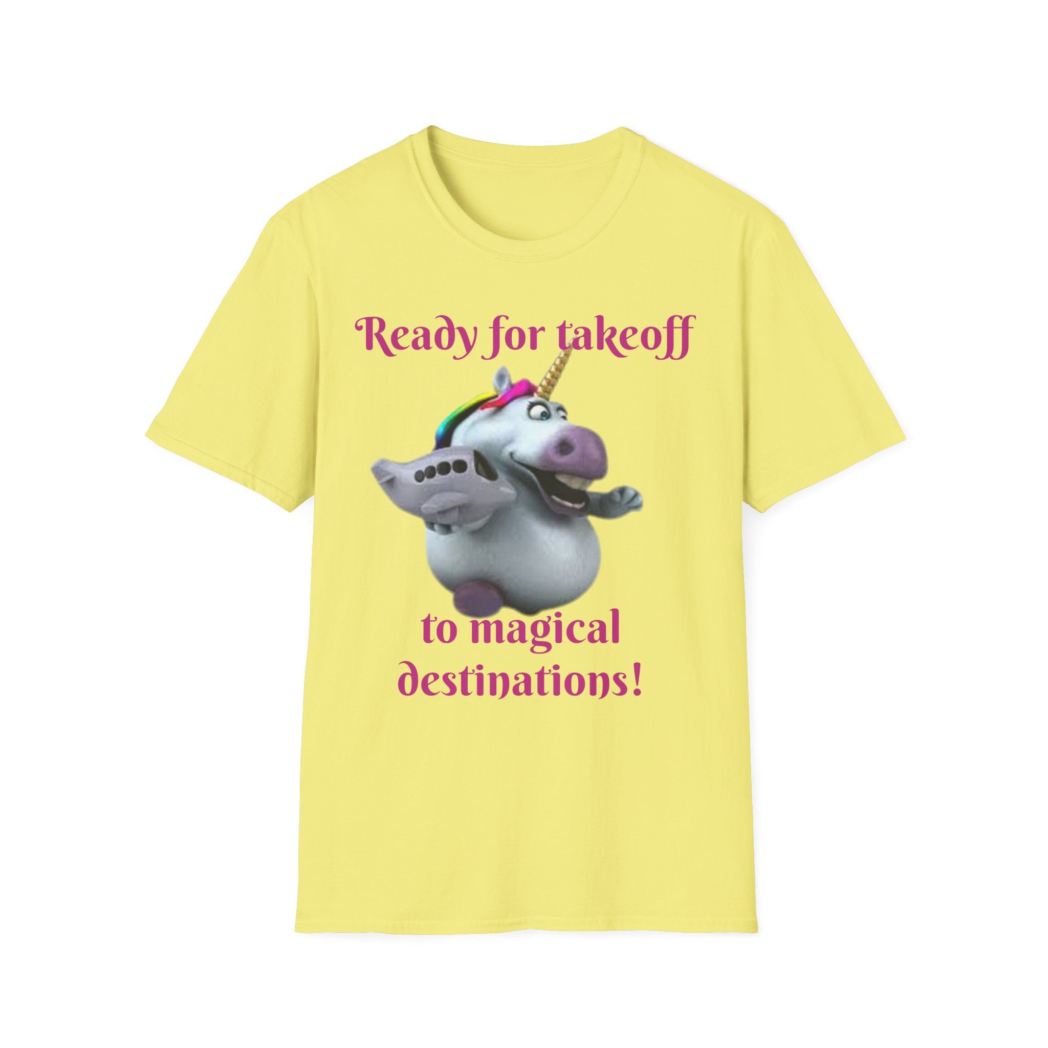 Ready For Takeoff To Magical Destinations Unicorn Unisex Softstyle T-Shirt