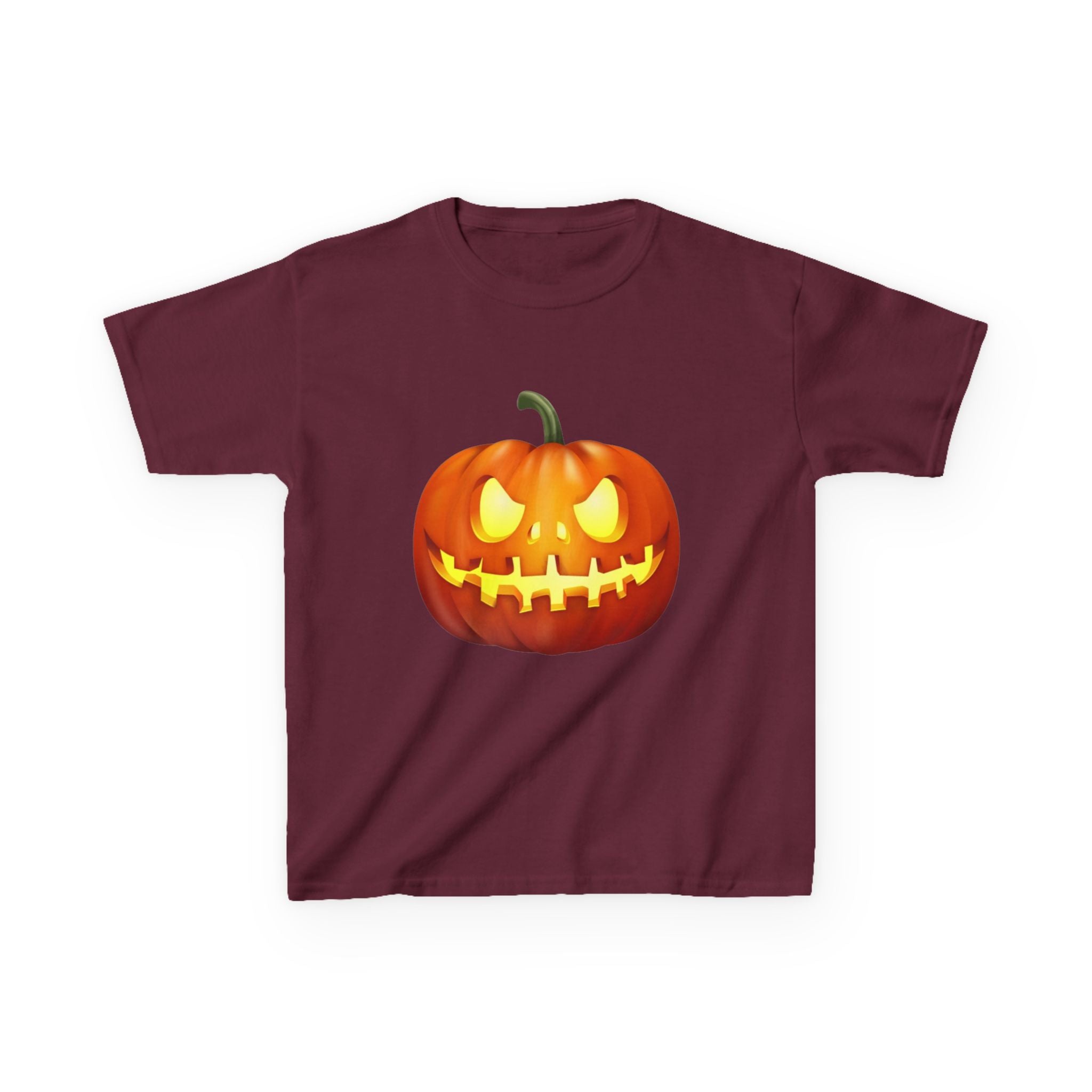 Halloween Pumpkin Kids Heavy Cotton Short Sleeve T-Shirt