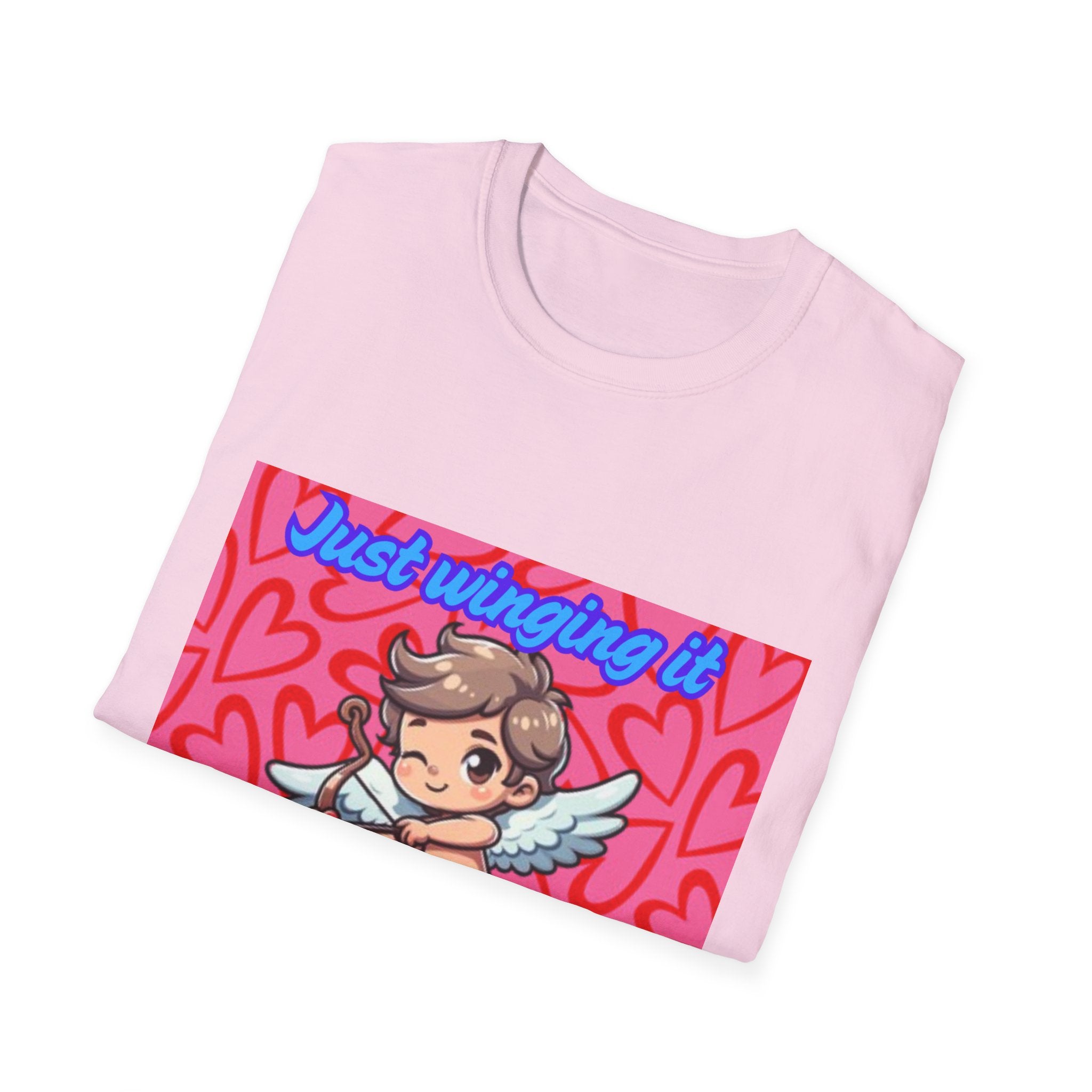 Just Winging It And Aiming For Love Unisex Softstyle T-Shirt