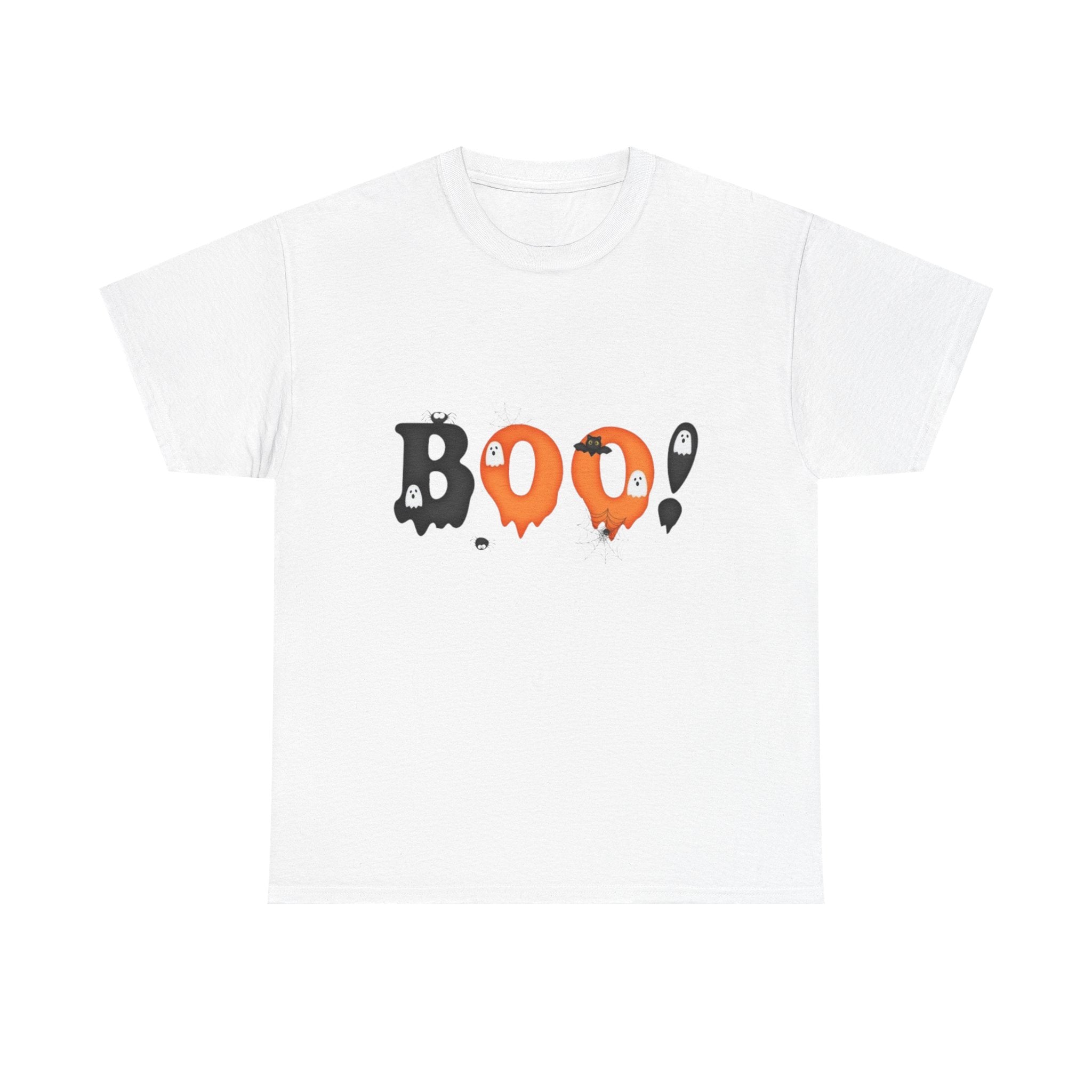 Halloween BOO! Unisex Short Sleeve Heavy Cotton T-Shirt