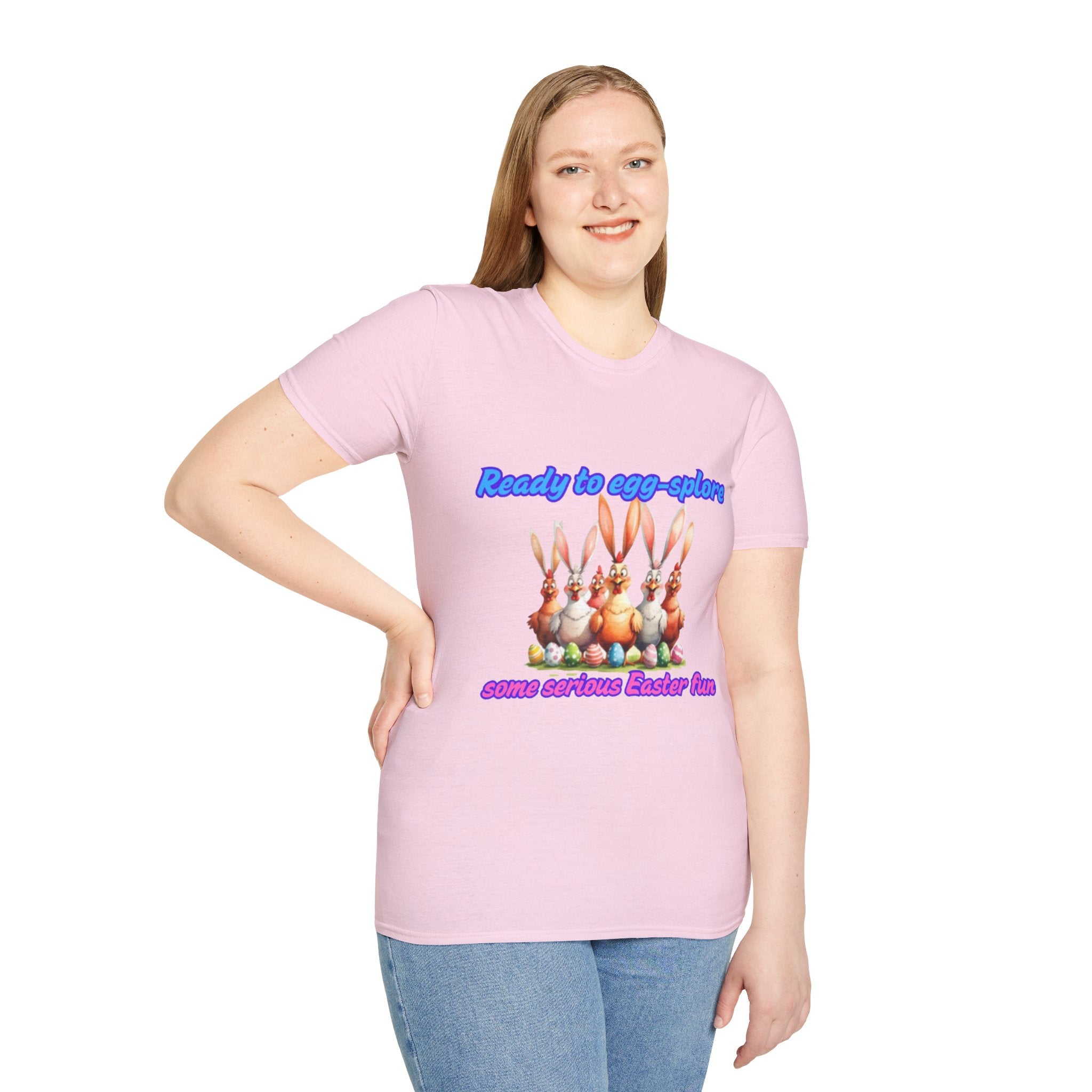 Ready To Egg-splore Some Serious Easter Fun Unisex Softstyle T-Shirt
