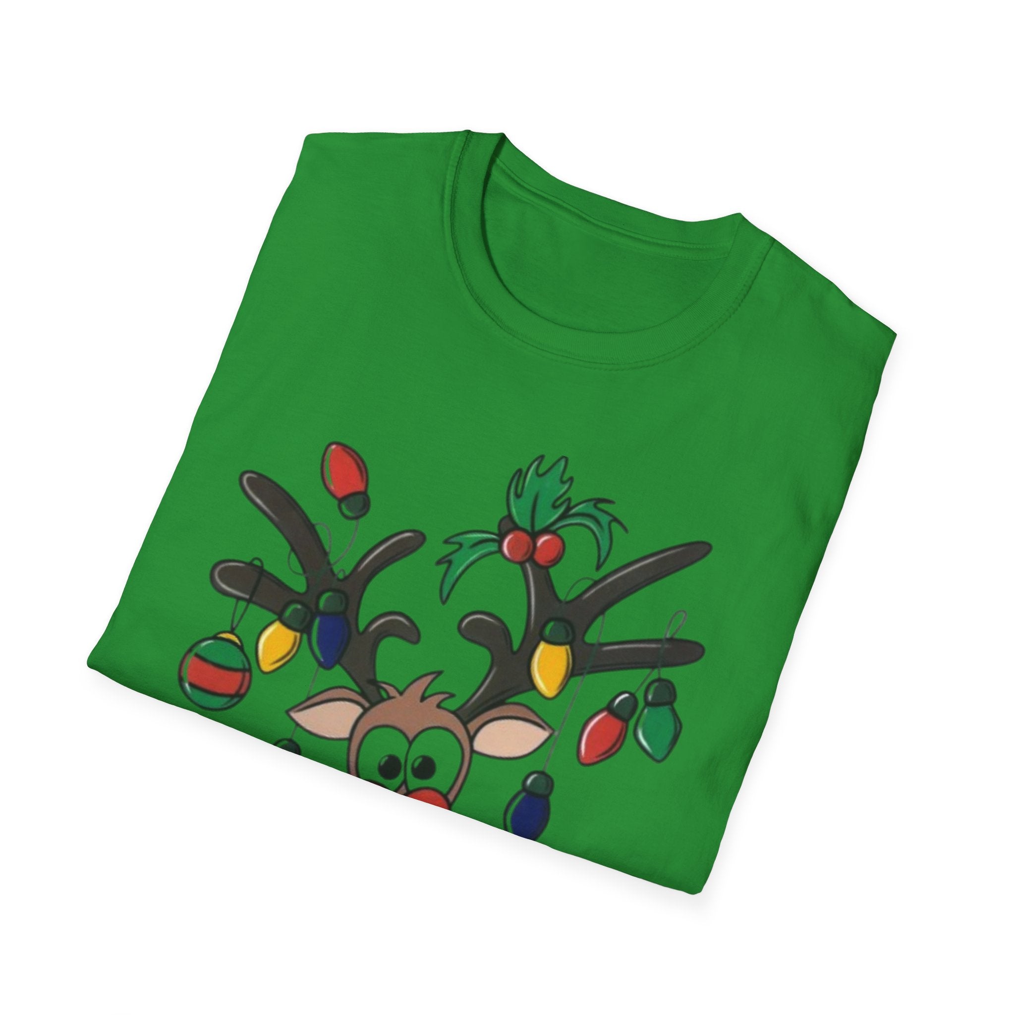 Festive Reindeer Unisex Softstyle T-Shirt