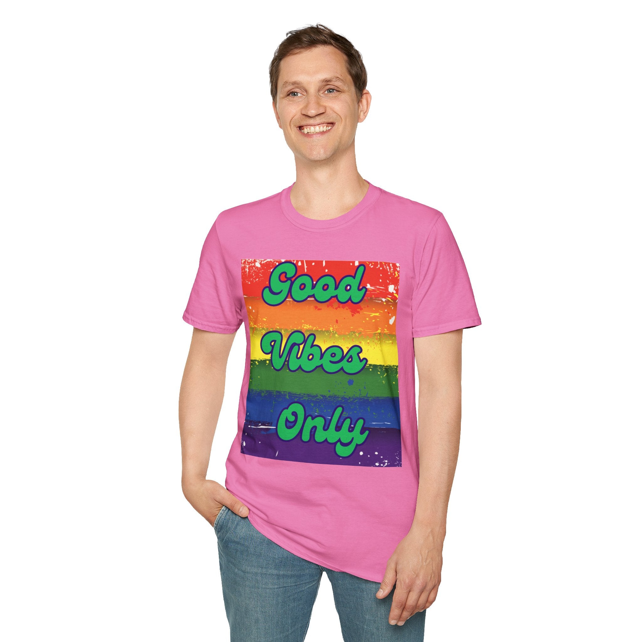 Good Vibes Only Green Unisex Softstyle T-Shirt