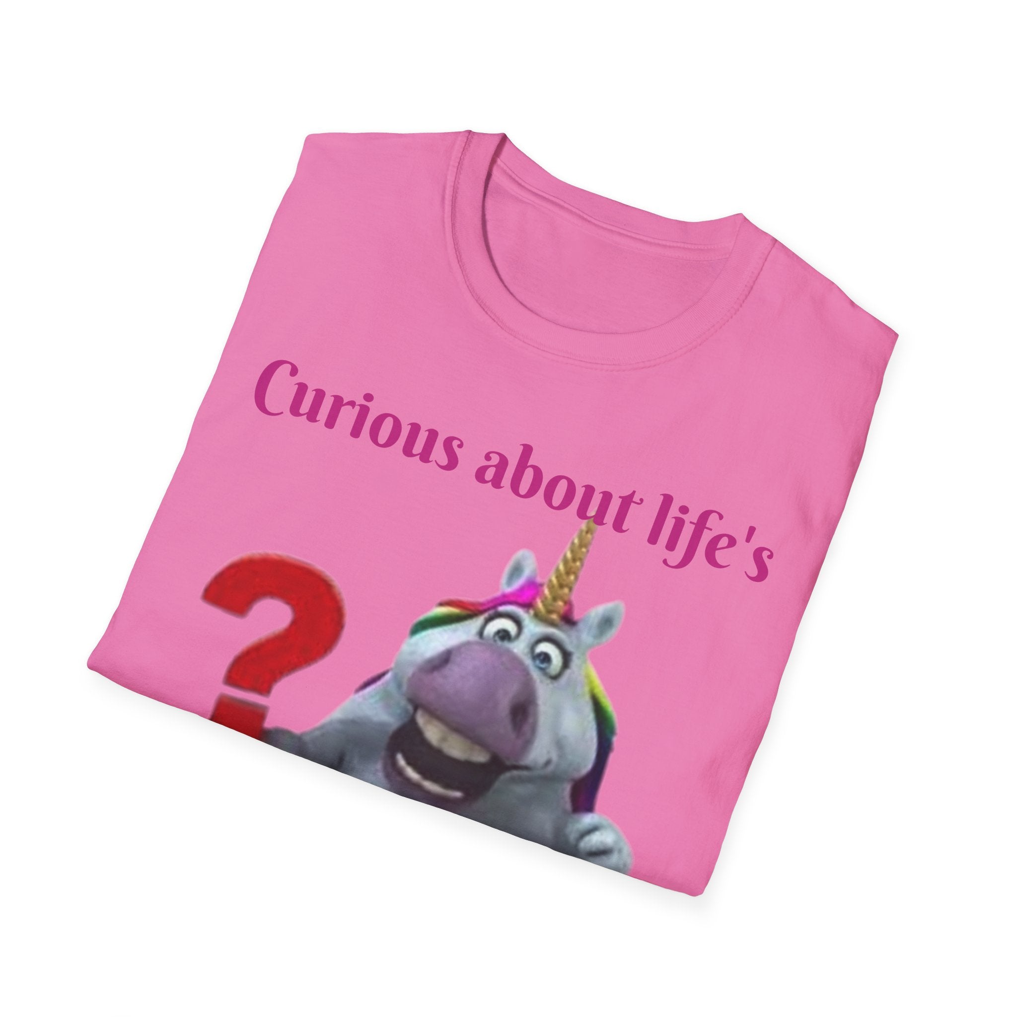 Curious About Life's Magical Mysteries Unicorn Unisex Softstyle T-Shirt