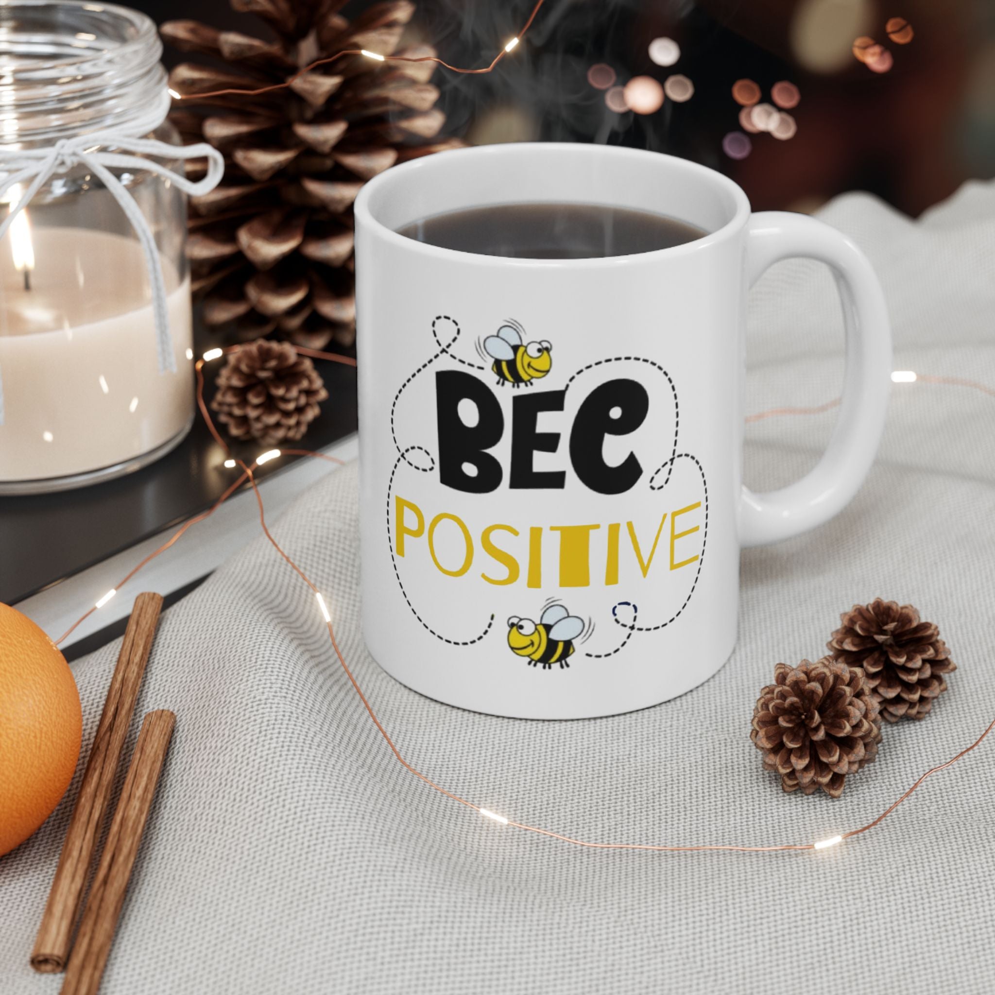 Bee Positive Ceramic Mug